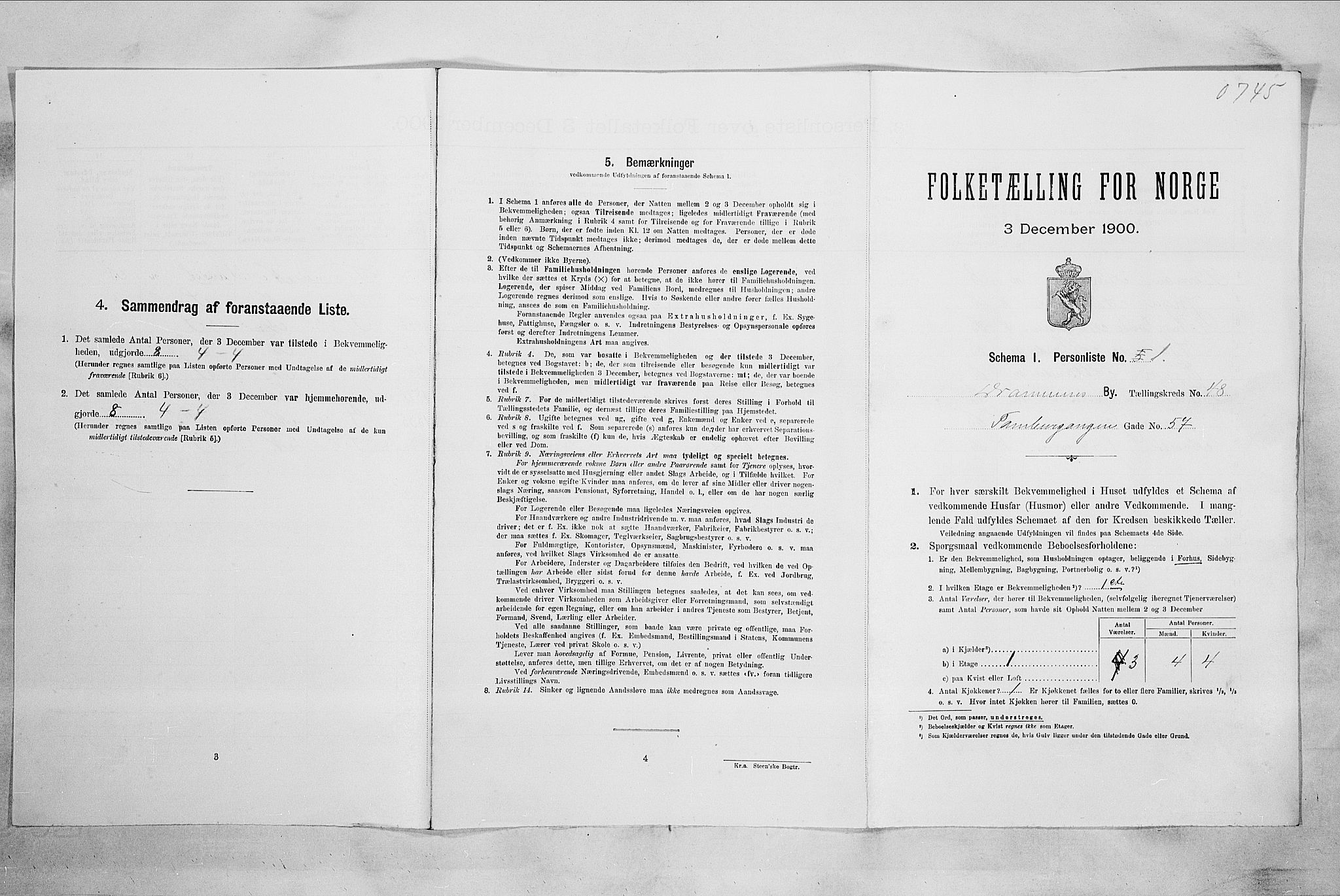 RA, Folketelling 1900 for 0602 Drammen kjøpstad, 1900, s. 8368