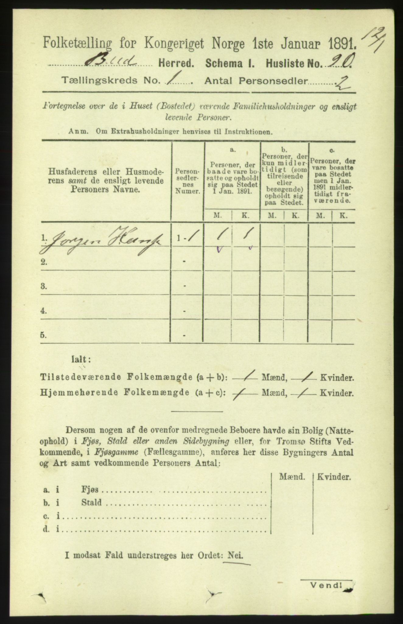 RA, Folketelling 1891 for 1549 Bud herred, 1891, s. 107