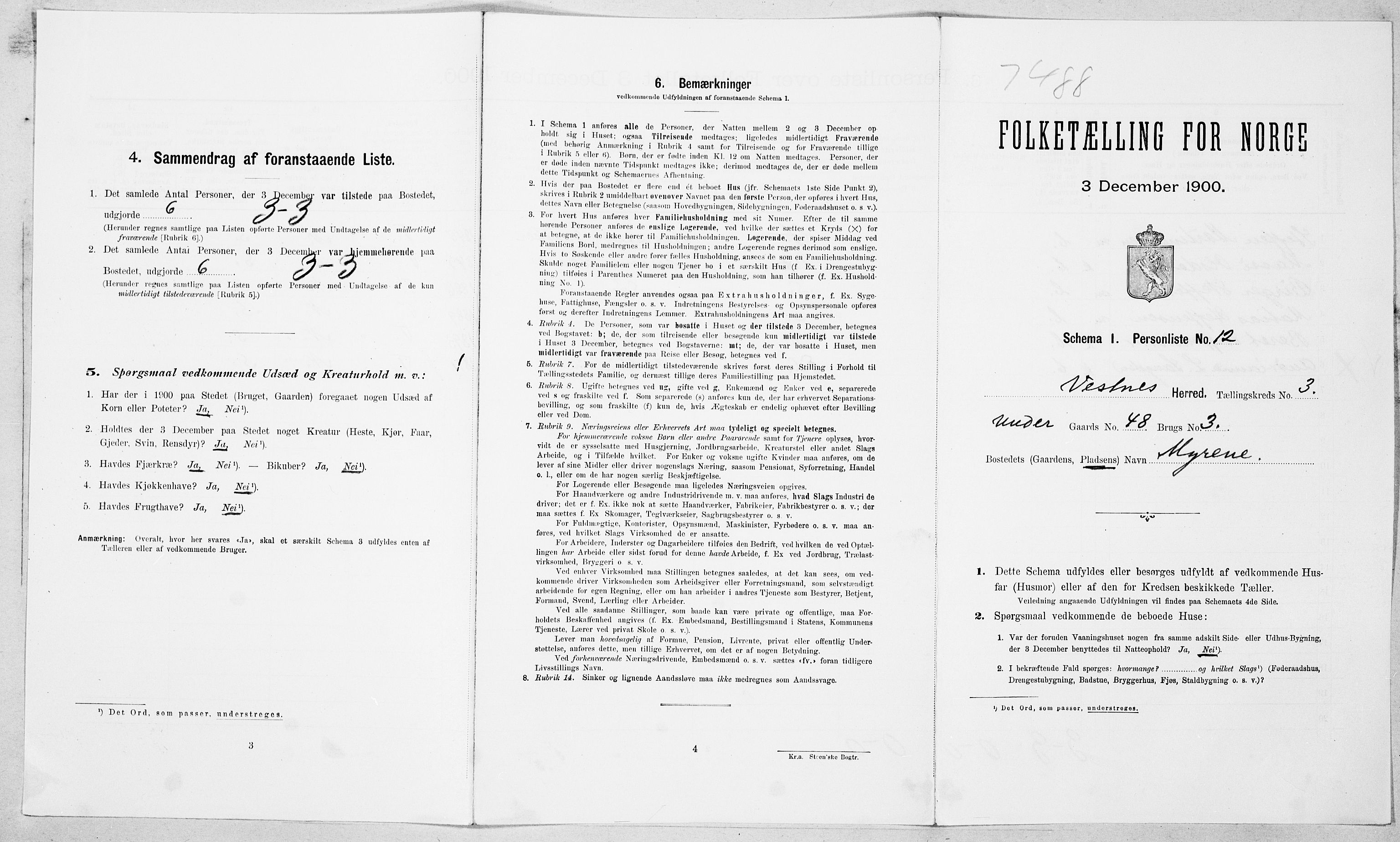 SAT, Folketelling 1900 for 1535 Vestnes herred, 1900, s. 377