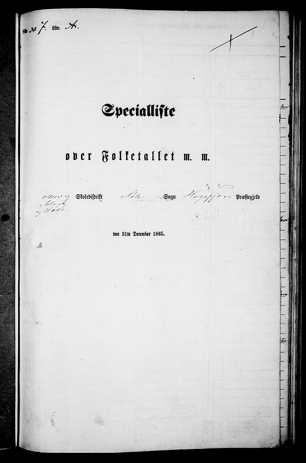 RA, Folketelling 1865 for 1128P Høgsfjord prestegjeld, 1865, s. 97