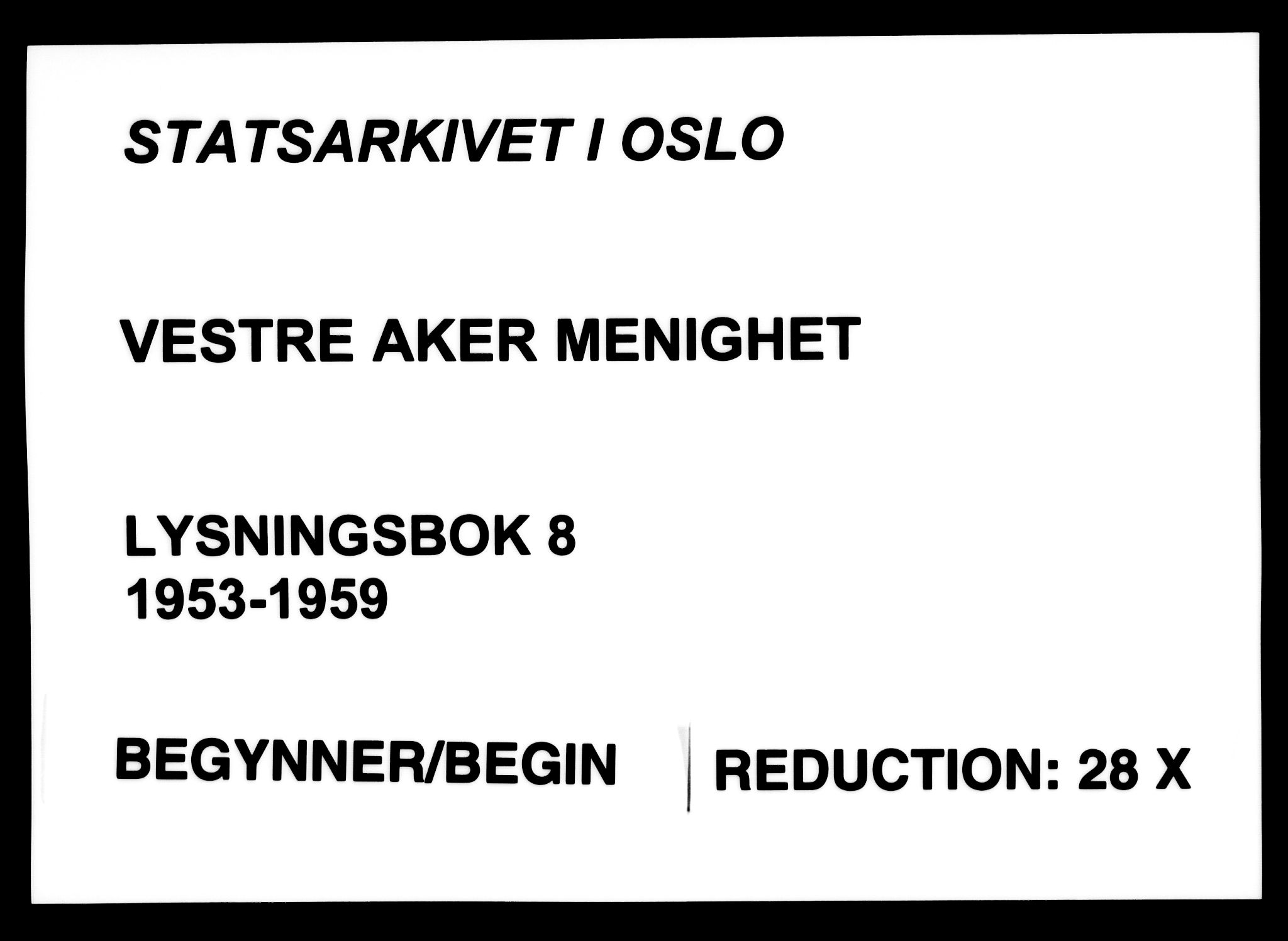 Vestre Aker prestekontor Kirkebøker, AV/SAO-A-10025/H/Ha/L0008: Lysningsprotokoll nr. 8, 1953-1959