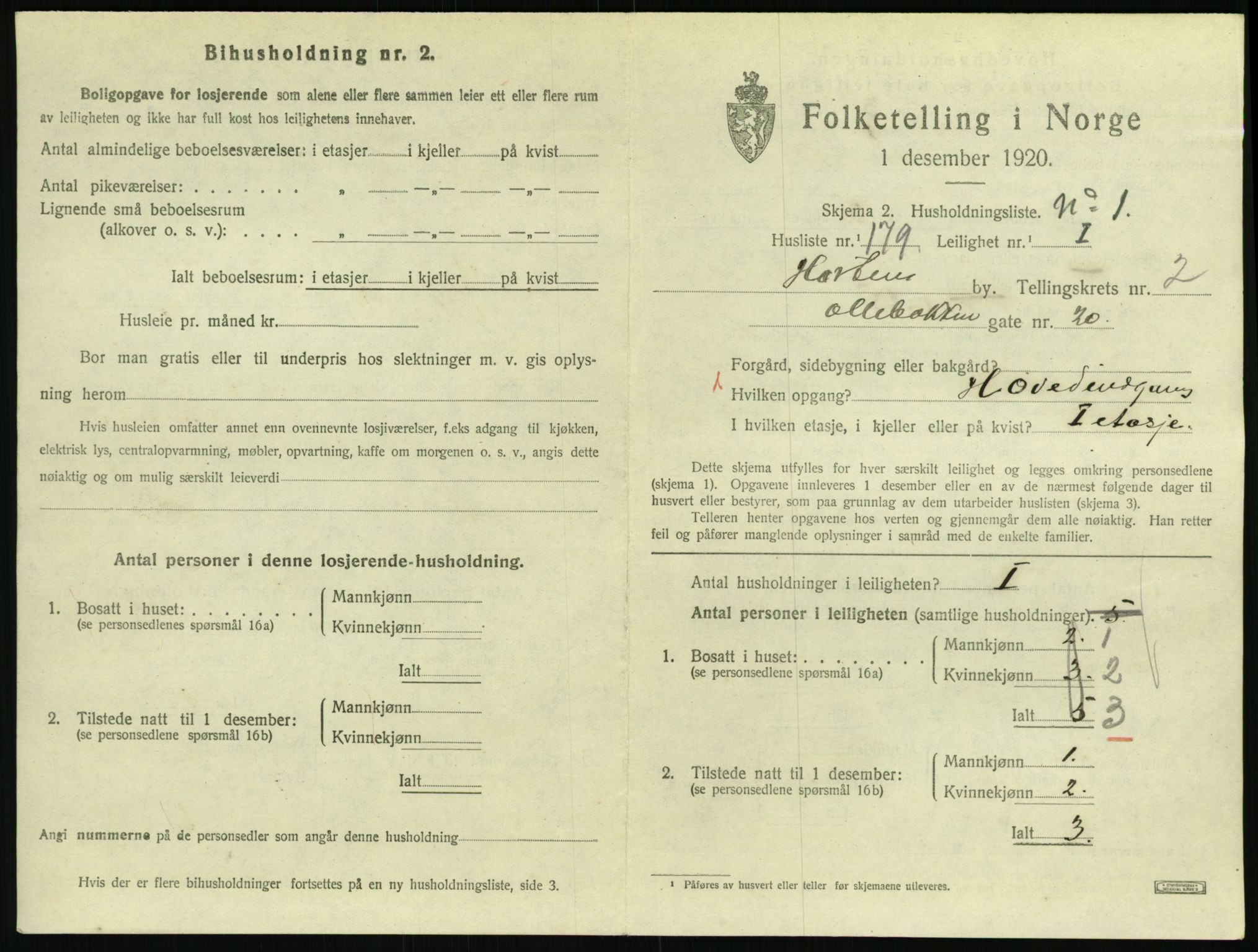 SAKO, Folketelling 1920 for 0703 Horten kjøpstad, 1920, s. 4011