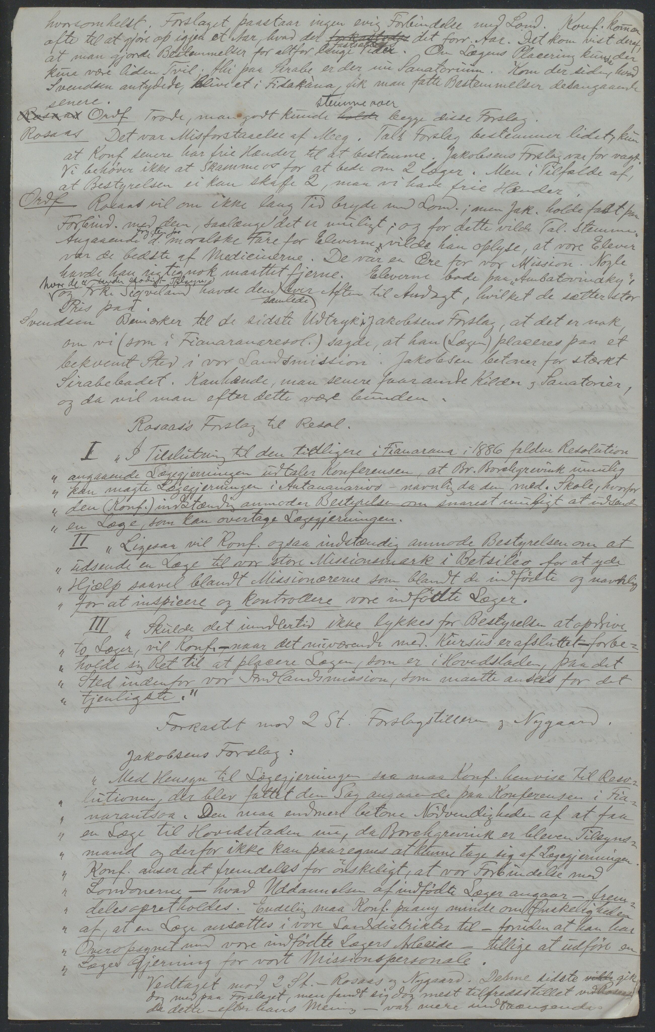 Det Norske Misjonsselskap - hovedadministrasjonen, VID/MA-A-1045/D/Da/Daa/L0037/0006: Konferansereferat og årsberetninger / Konferansereferat fra Madagaskar Innland., 1888