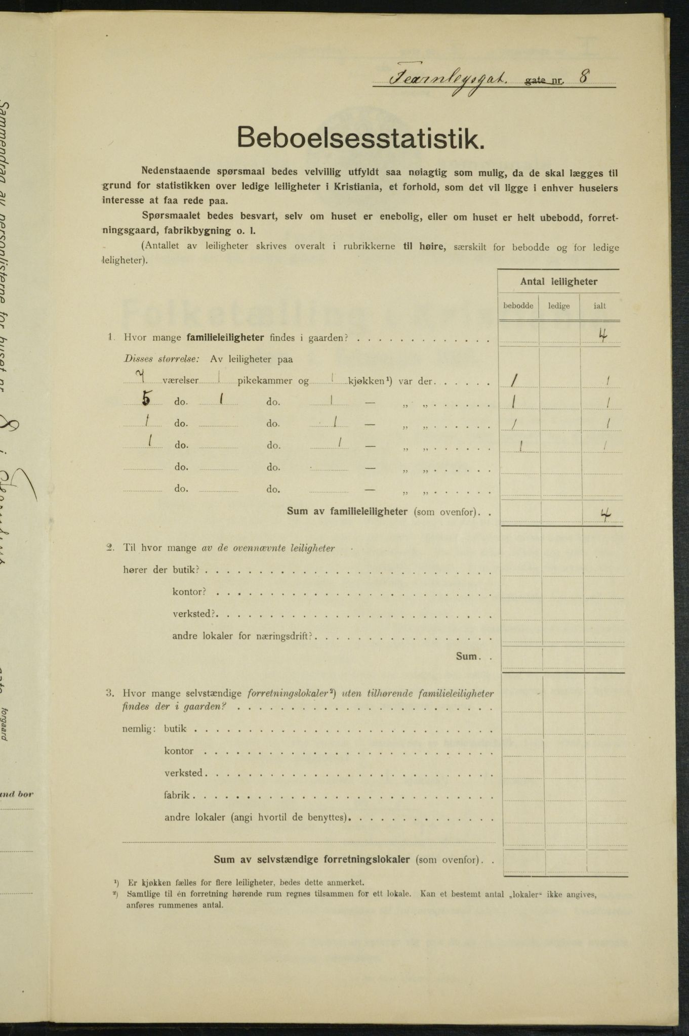 OBA, Kommunal folketelling 1.2.1915 for Kristiania, 1915, s. 23520