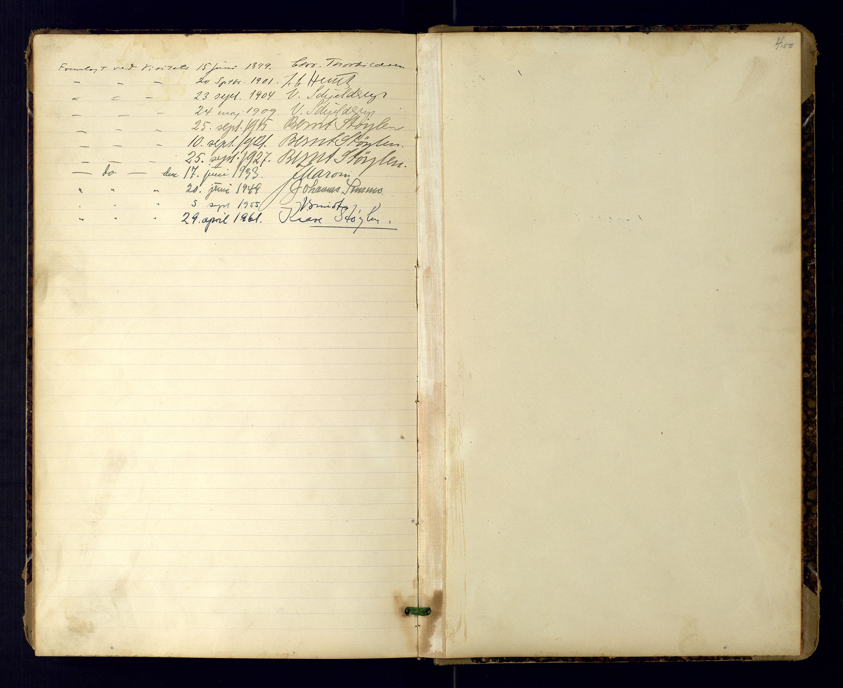 Bygland sokneprestkontor, AV/SAK-1111-0006/F/Fc/Fcb/L0004: Kommunikantprotokoll nr. C-4, 1899-1961