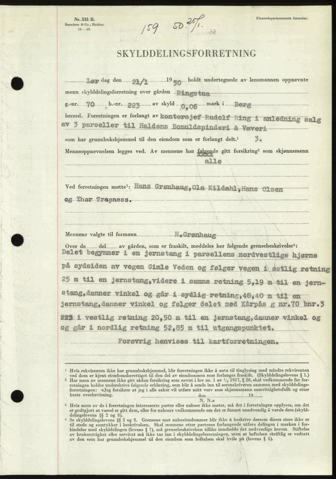 Idd og Marker sorenskriveri, SAO/A-10283/G/Gb/Gbb/L0013: Pantebok nr. A13, 1949-1950, Dagboknr: 1959/1950