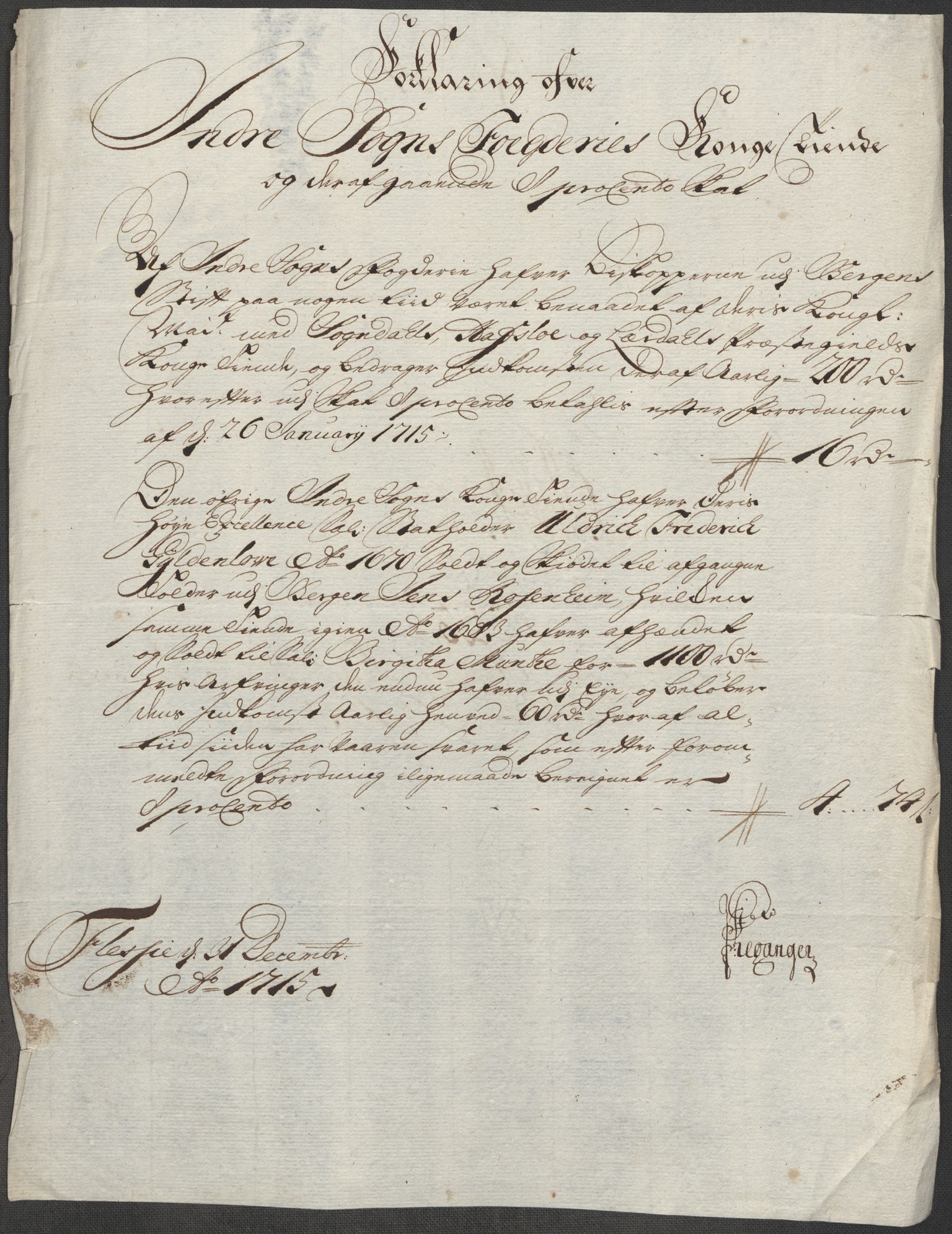 Rentekammeret inntil 1814, Reviderte regnskaper, Fogderegnskap, AV/RA-EA-4092/R52/L3320: Fogderegnskap Sogn, 1715-1716, s. 110