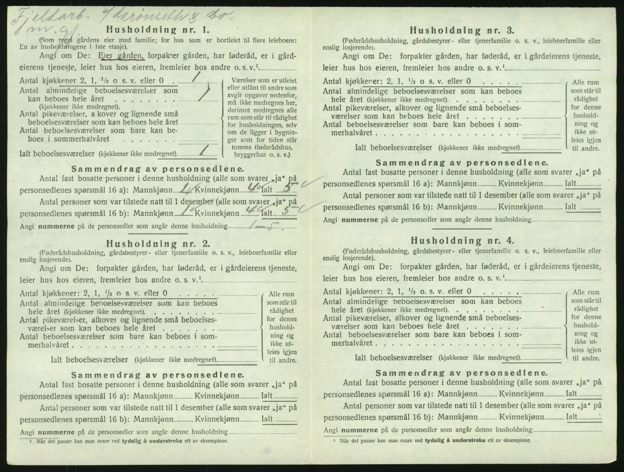 SAKO, Folketelling 1920 for 0725 Tjølling herred, 1920, s. 1174