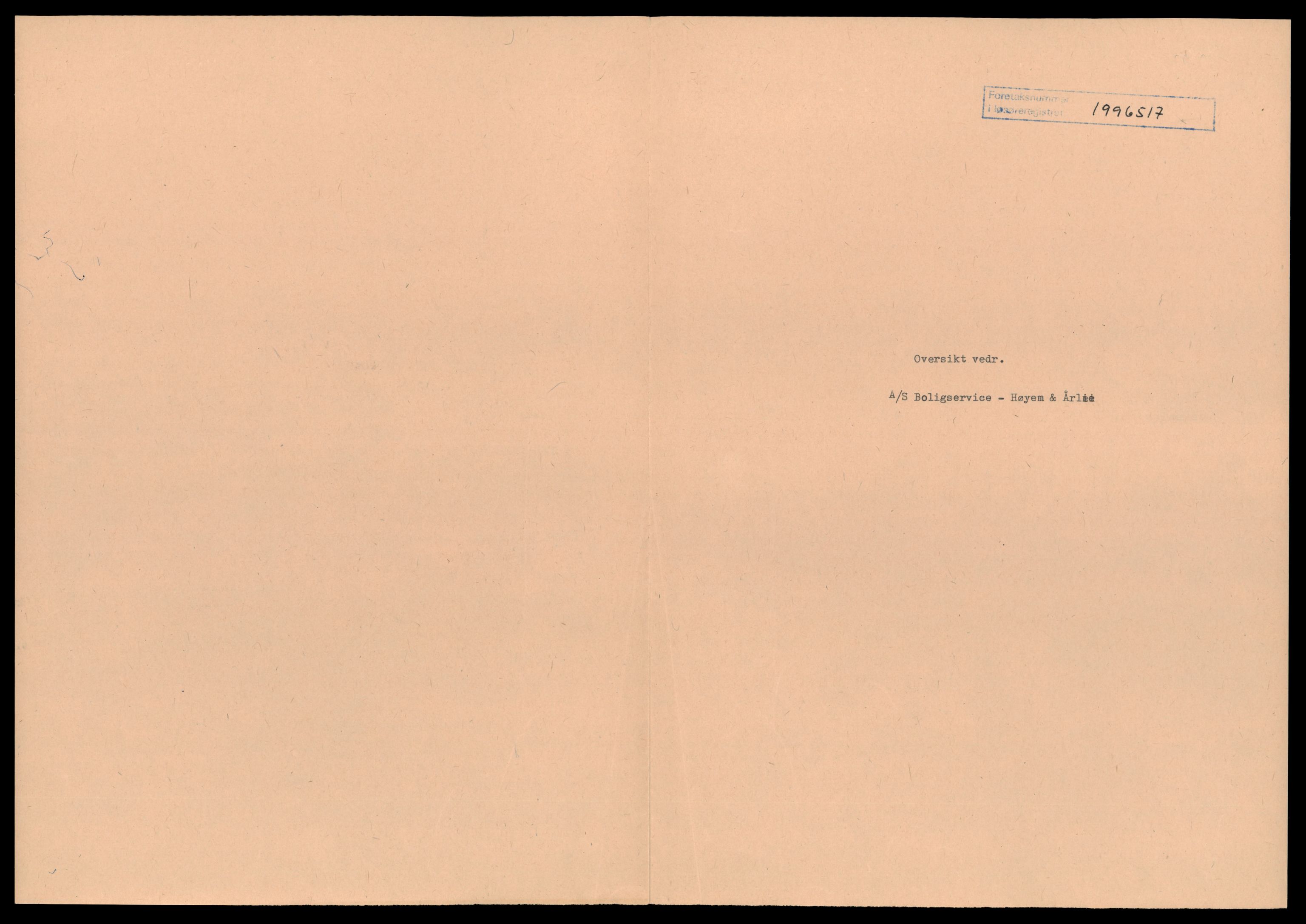 Trondheim byfogd, AV/SAT-A-0003/2/J/Jd/Jdd/L0007: Aksjeselskap, Bol-Bri, 1944-1990, s. 1