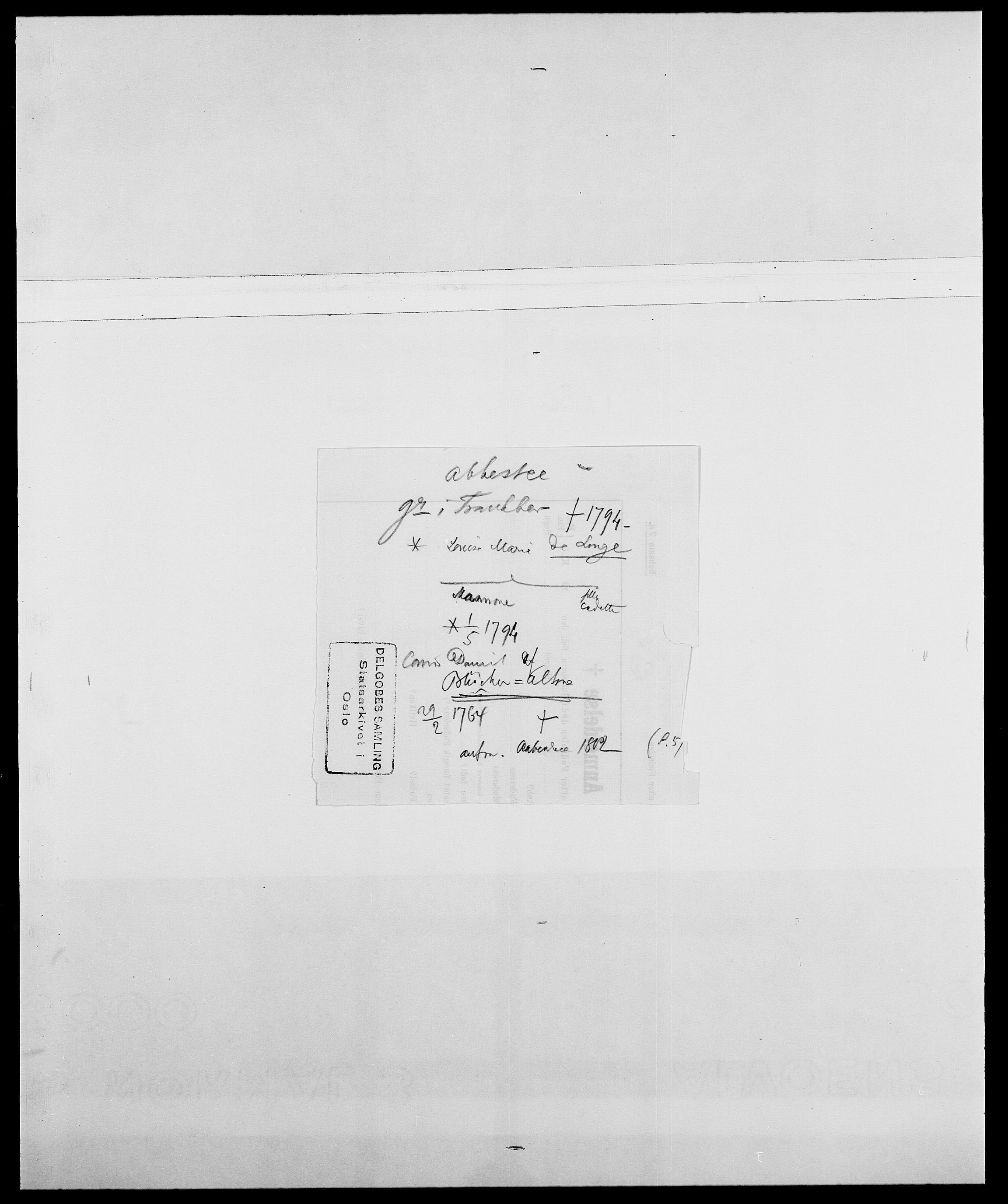 Delgobe, Charles Antoine - samling, AV/SAO-PAO-0038/D/Da/L0001: Aabye - Angerman, s. 168