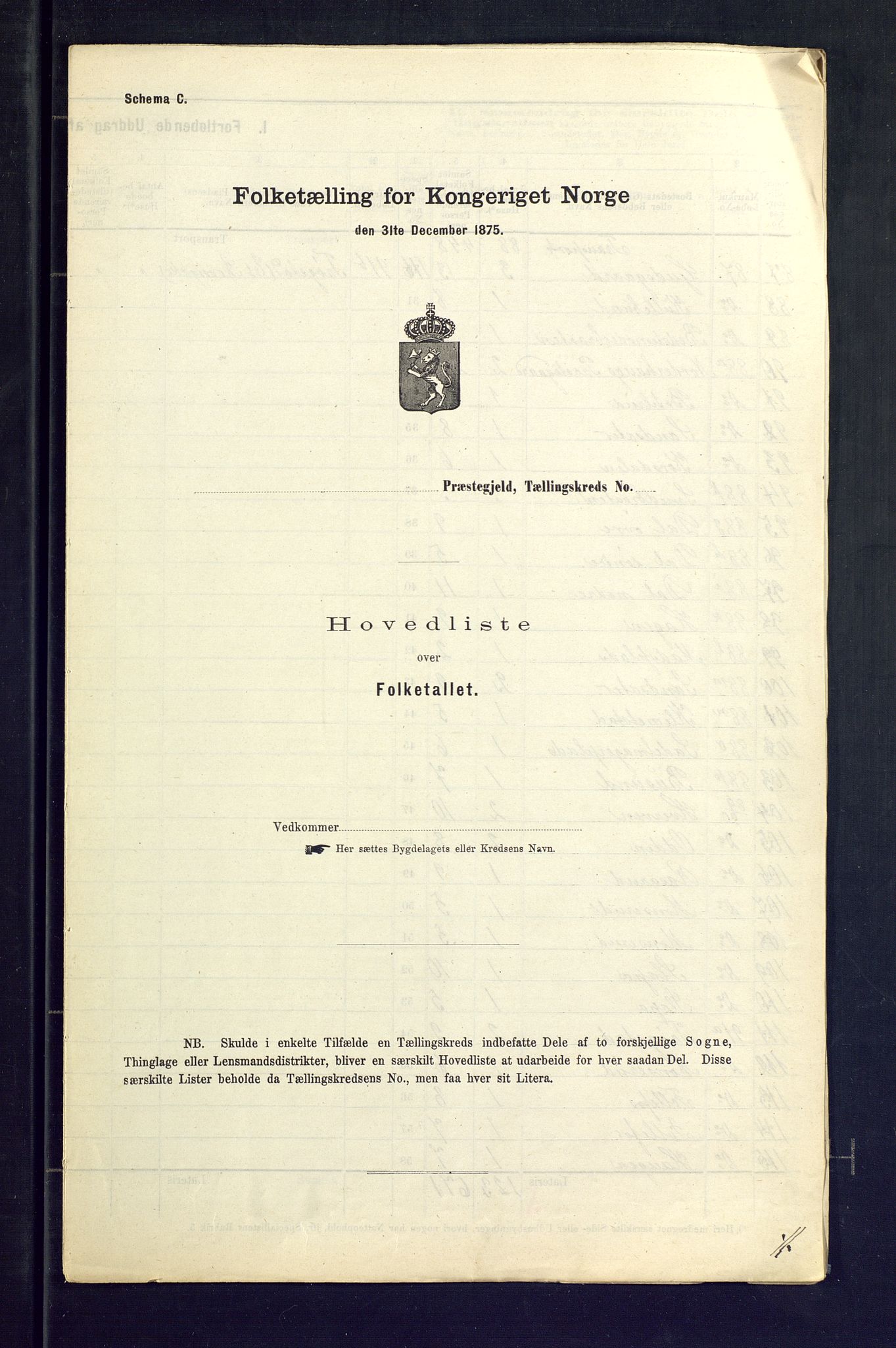 SAKO, Folketelling 1875 for 0613L Norderhov prestegjeld, Norderhov sokn, Haug sokn og Lunder sokn, 1875, s. 13