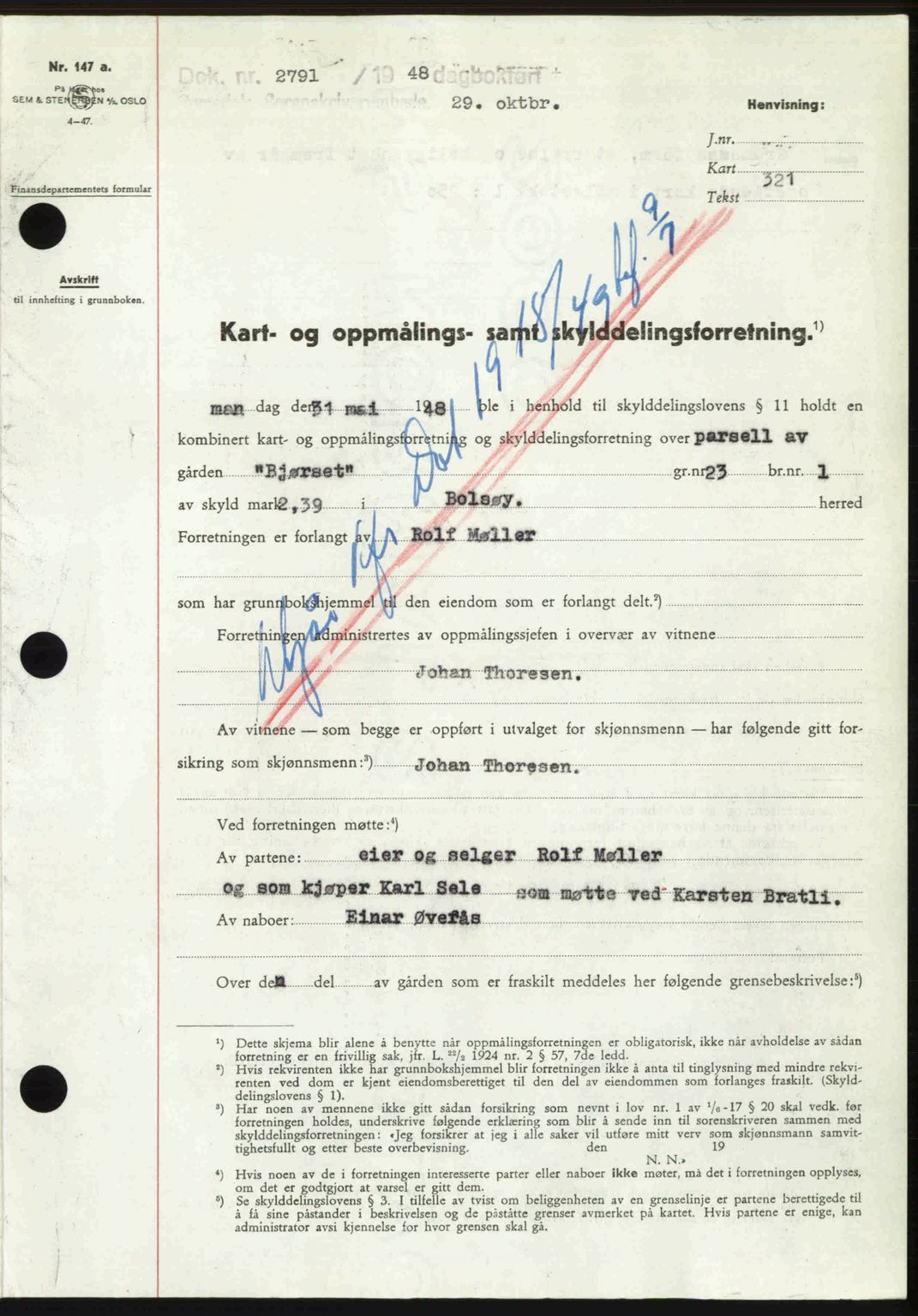 Romsdal sorenskriveri, AV/SAT-A-4149/1/2/2C: Pantebok nr. A27, 1948-1948, Dagboknr: 2791/1948