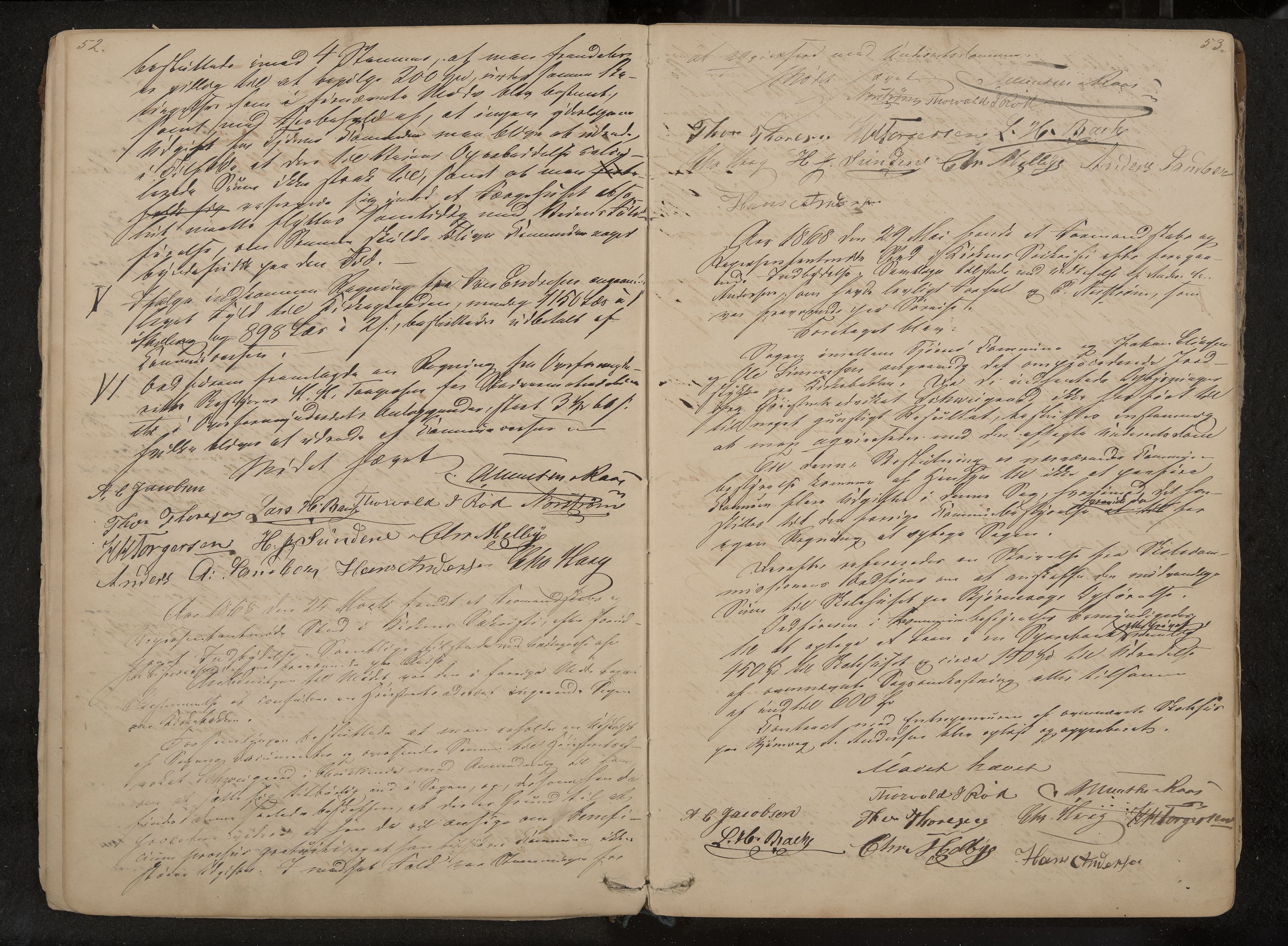 Tjøme formannskap og sentraladministrasjon, IKAK/0723021-1/A/L0002: Møtebok, 1865-1886, s. 52-53
