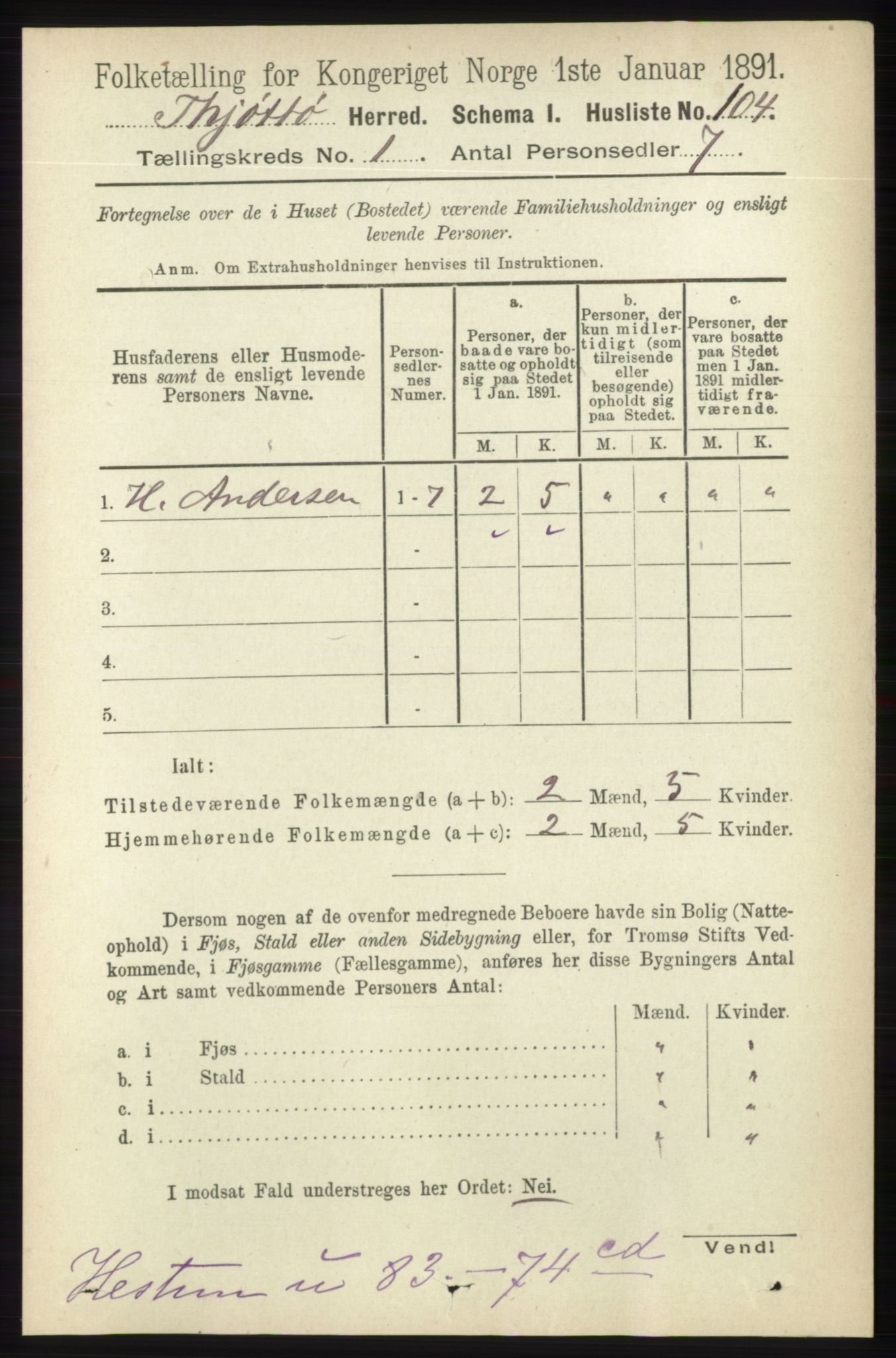 RA, Folketelling 1891 for 1817 Tjøtta herred, 1891, s. 126