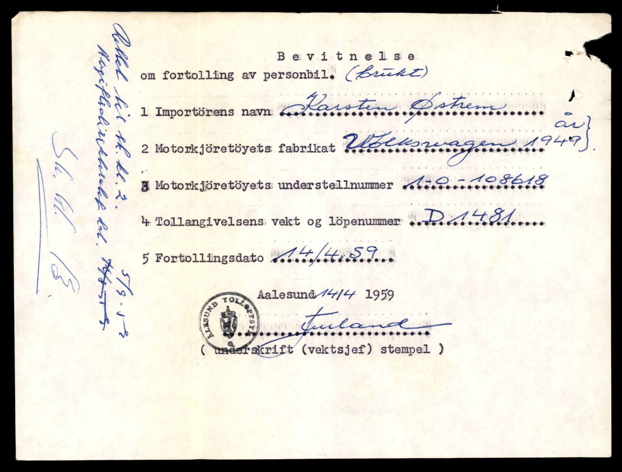 Møre og Romsdal vegkontor - Ålesund trafikkstasjon, AV/SAT-A-4099/F/Fe/L0049: Registreringskort for kjøretøy T 14864 - T 18613, 1927-1998, s. 73