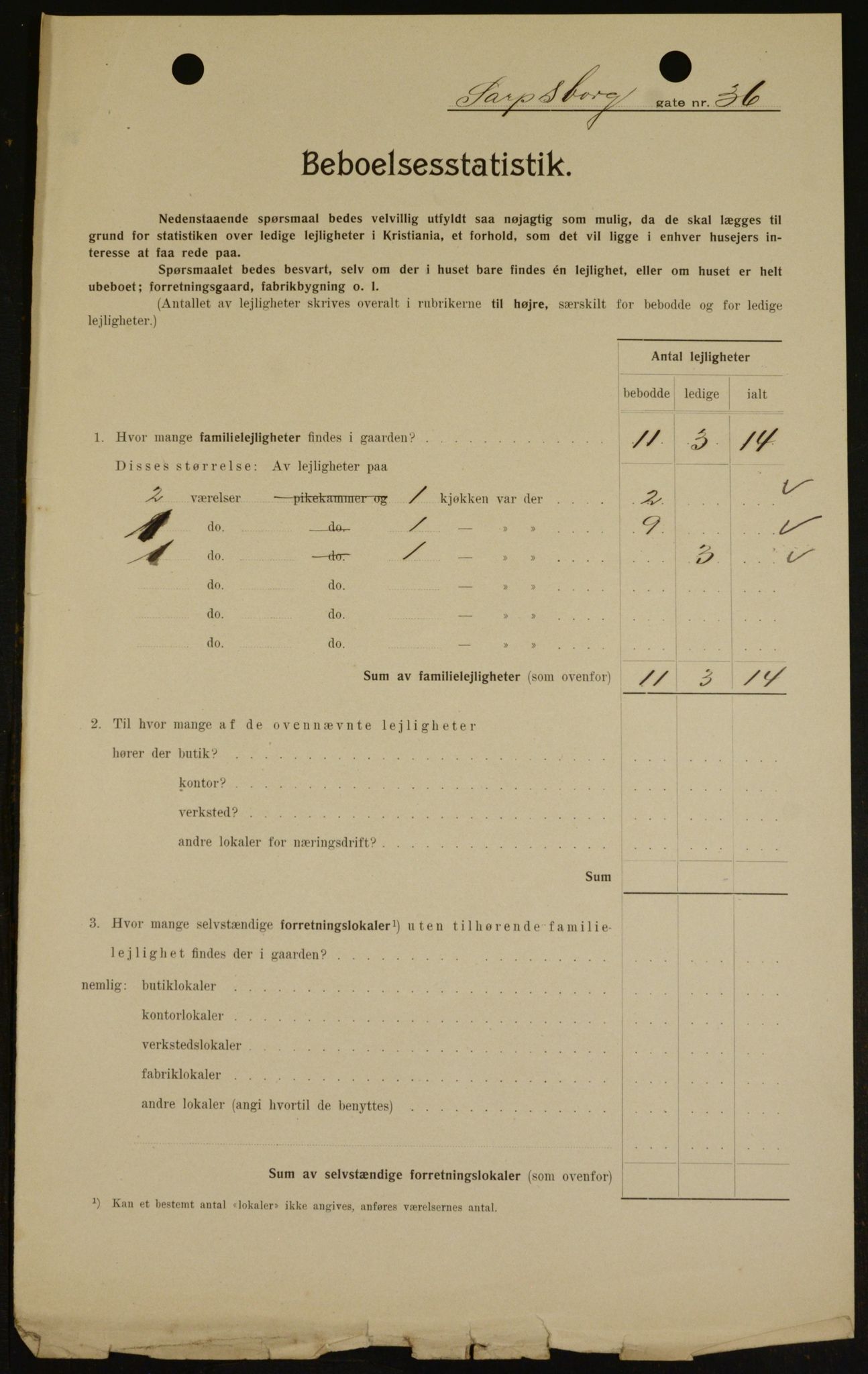 OBA, Kommunal folketelling 1.2.1909 for Kristiania kjøpstad, 1909, s. 81081
