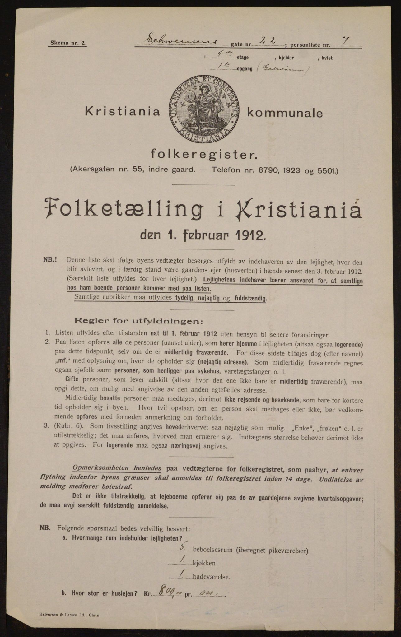 OBA, Kommunal folketelling 1.2.1912 for Kristiania, 1912, s. 93137