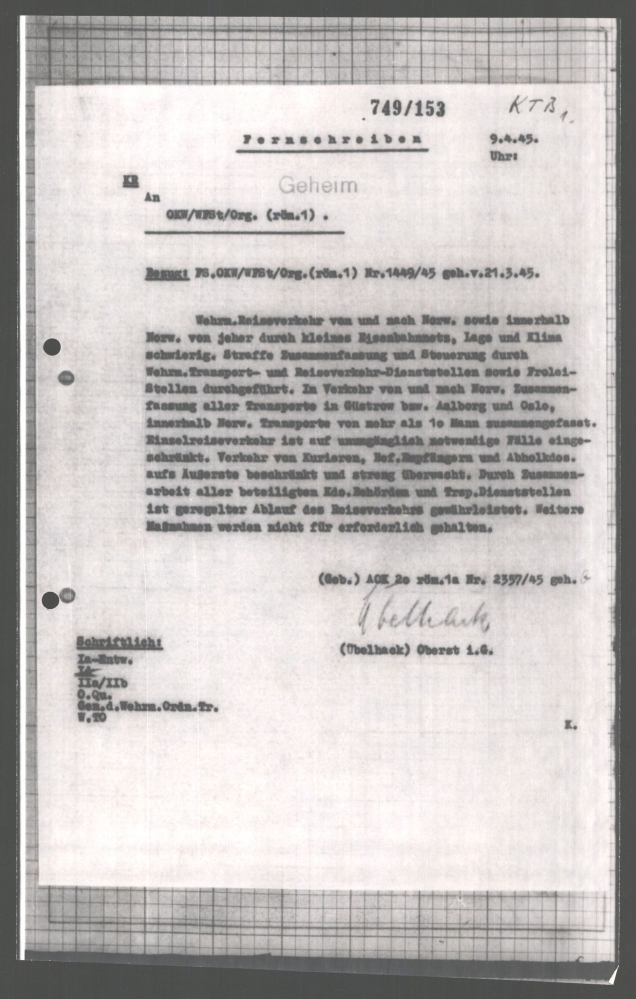 Forsvarets Overkommando. 2 kontor. Arkiv 11.4. Spredte tyske arkivsaker, AV/RA-RAFA-7031/D/Dar/Dara/L0004: Krigsdagbøker for 20. Gebirgs-Armee-Oberkommando (AOK 20), 1945, s. 481