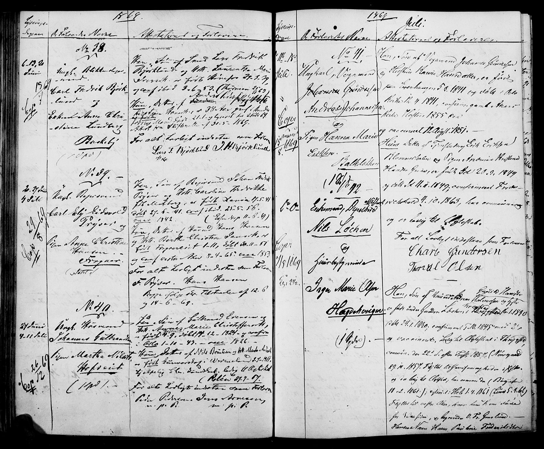 Vestre Aker prestekontor Kirkebøker, AV/SAO-A-10025/H/Ha/L0001: Lysningsprotokoll nr. 1, 1865-1878