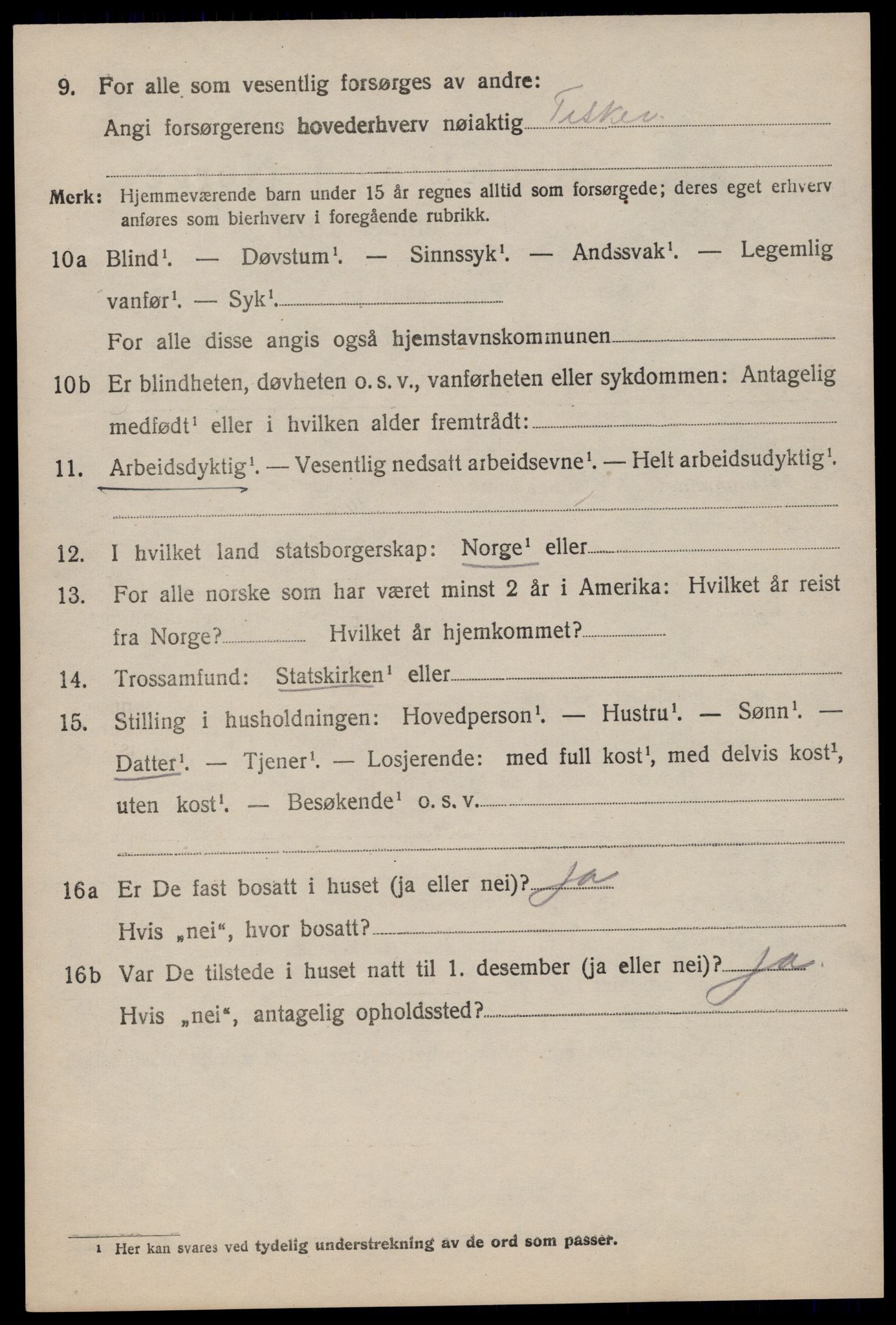 SAST, Folketelling 1920 for 1126 Hetland herred, 1920, s. 3610