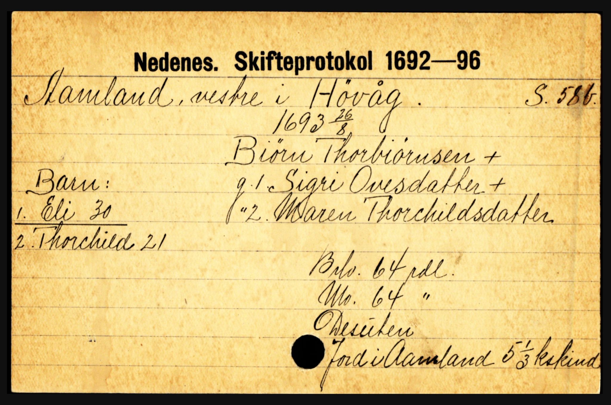 Nedenes sorenskriveri før 1824, AV/SAK-1221-0007/H, s. 34979