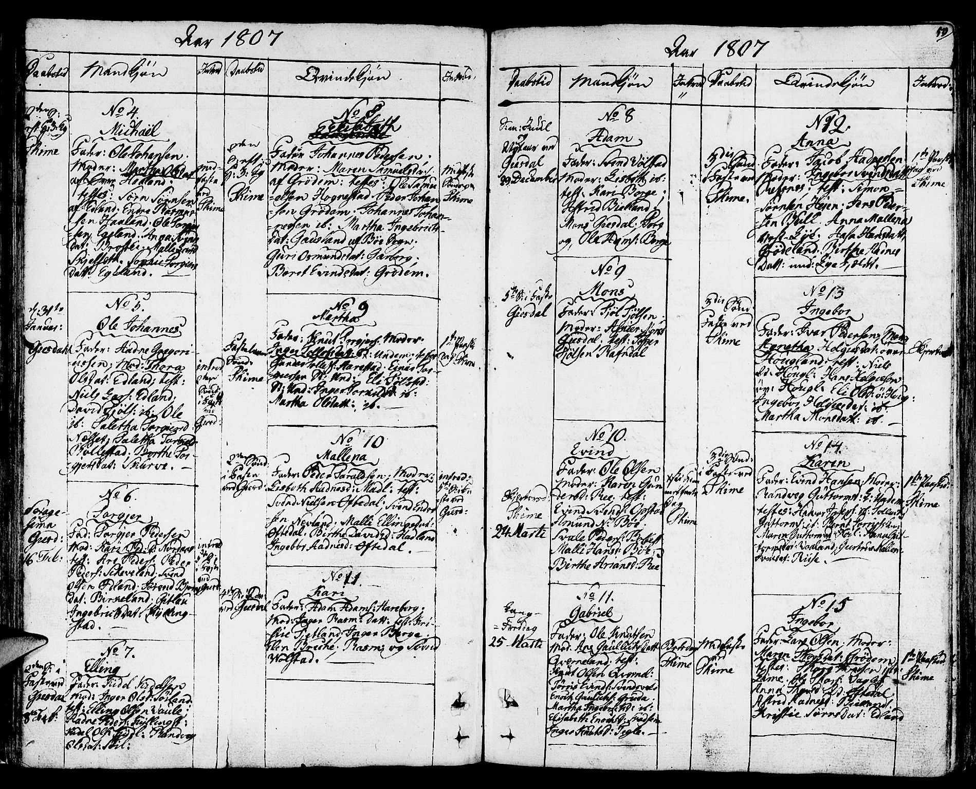 Lye sokneprestkontor, AV/SAST-A-101794/001/30BA/L0002: Ministerialbok nr. A 2, 1799-1817, s. 59