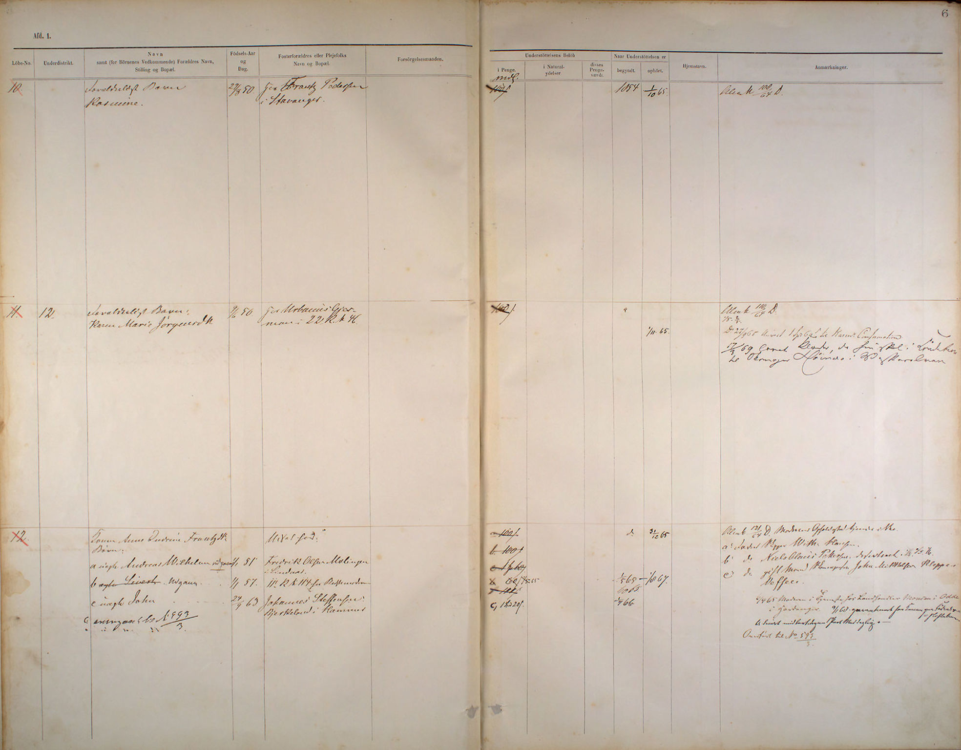 Bergen fattigvesen, BBA/-, 1864-1878, s. 6