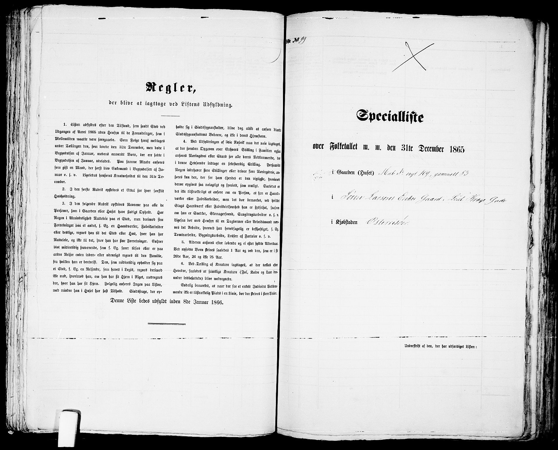 RA, Folketelling 1865 for 0901B Risør prestegjeld, Risør kjøpstad, 1865, s. 205