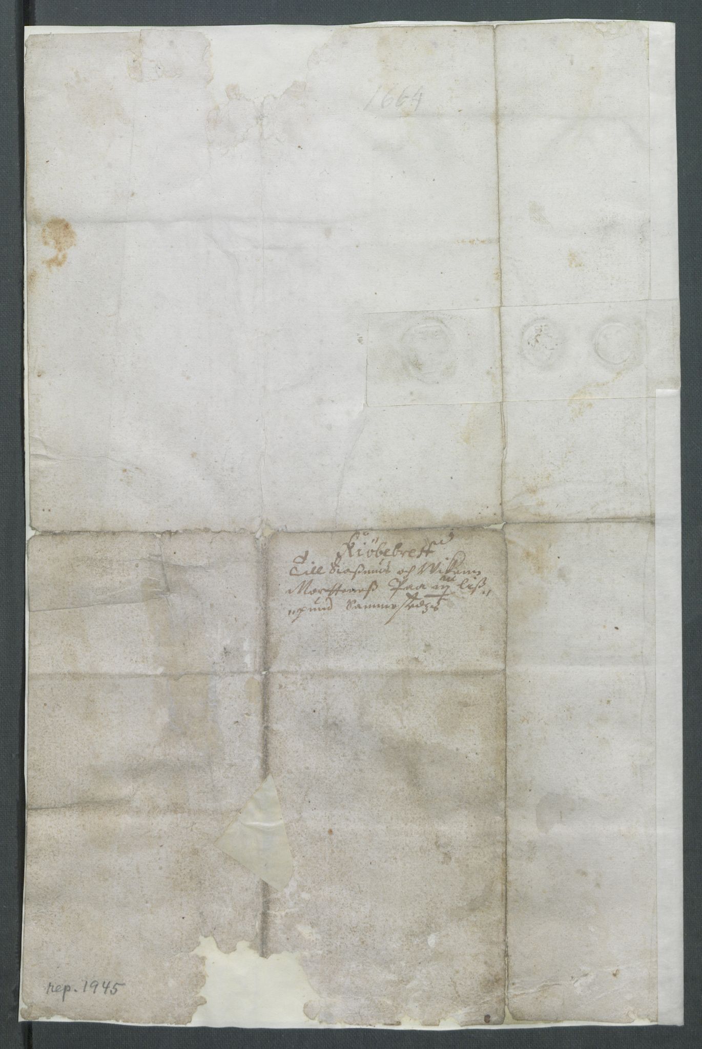 Riksarkivets diplomsamling, AV/RA-EA-5965/F02/L0170: Dokumenter, 1664-1666, s. 33