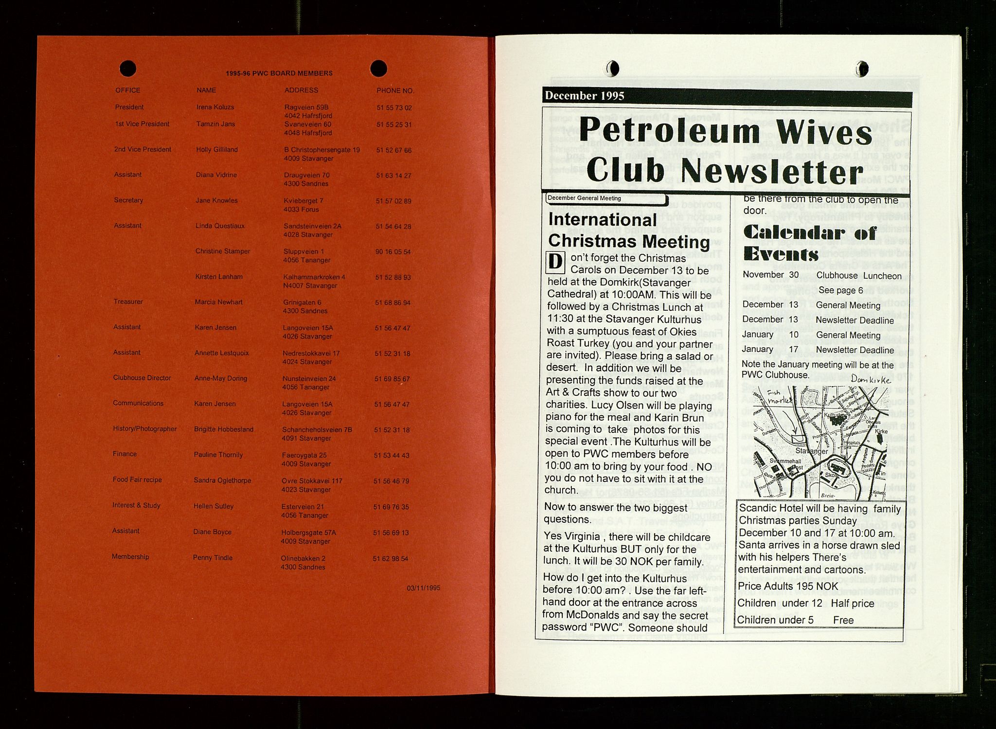 PA 1547 - Petroleum Wives Club, AV/SAST-A-101974/X/Xa/L0004: Newsletter, 1995-1997