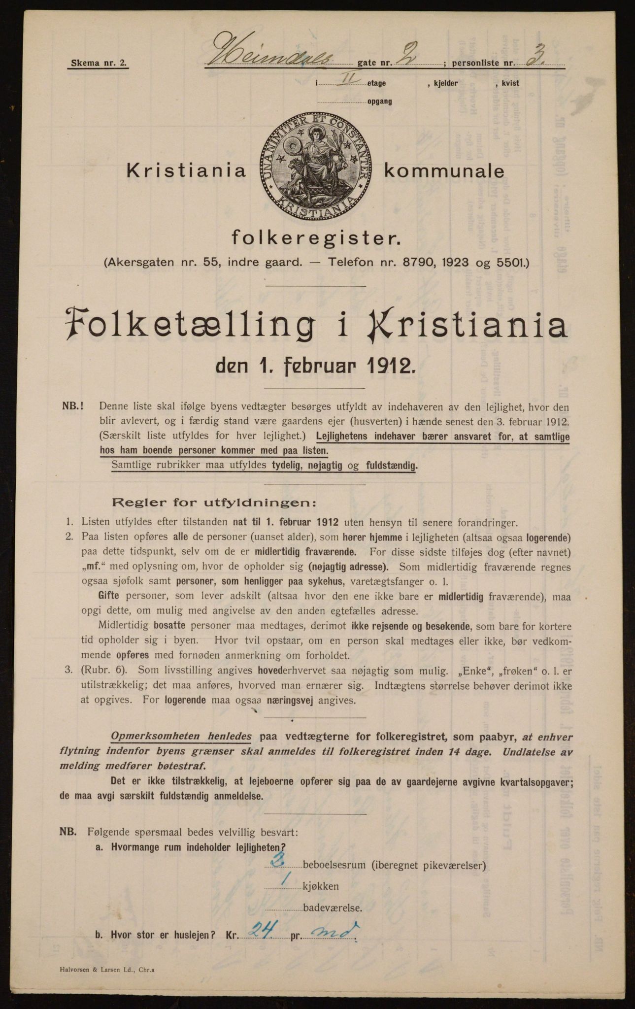OBA, Kommunal folketelling 1.2.1912 for Kristiania, 1912, s. 36957