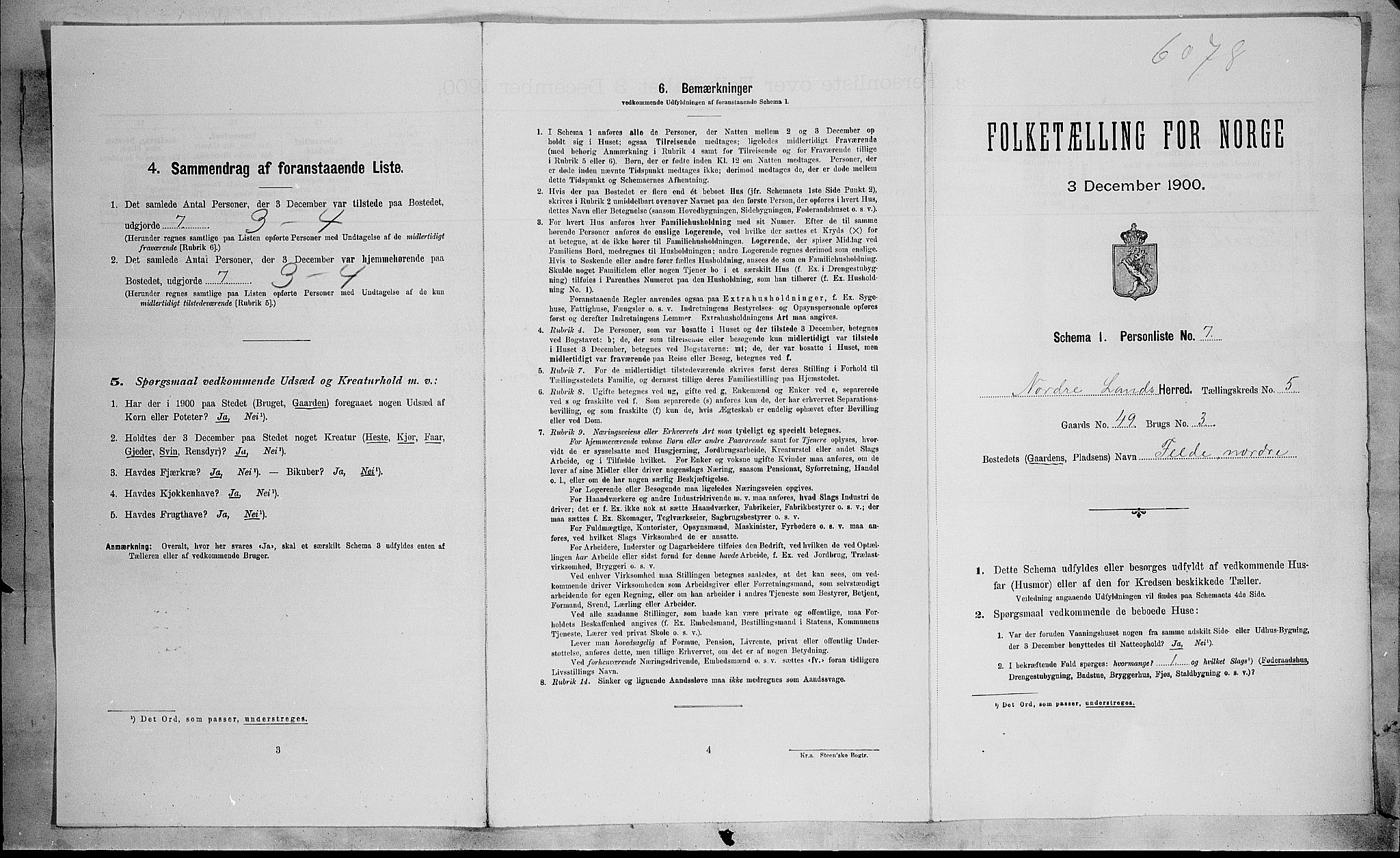 SAH, Folketelling 1900 for 0538 Nordre Land herred, 1900, s. 641