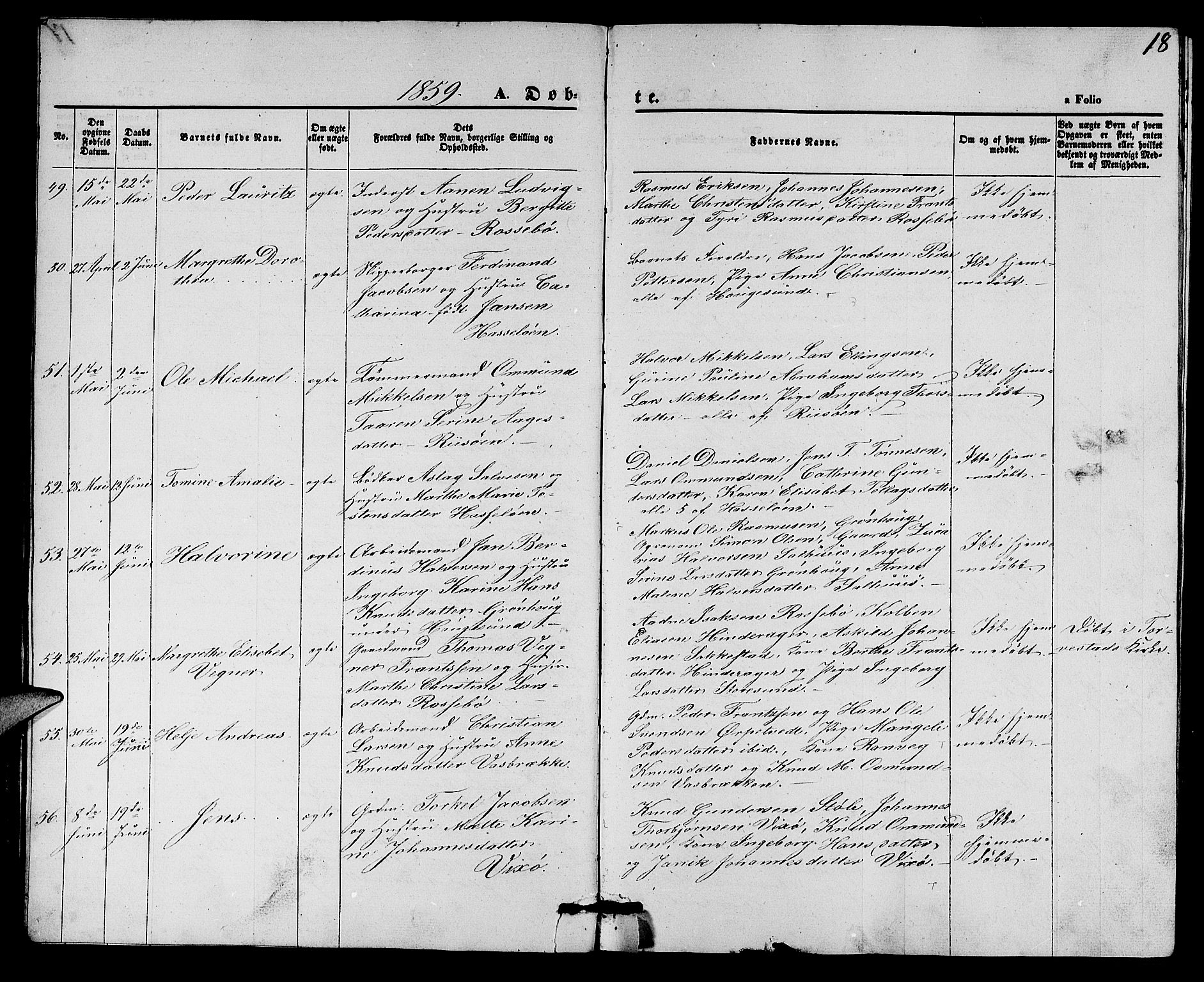 Torvastad sokneprestkontor, AV/SAST-A -101857/H/Ha/Hab/L0006: Klokkerbok nr. B 6, 1858-1867, s. 18