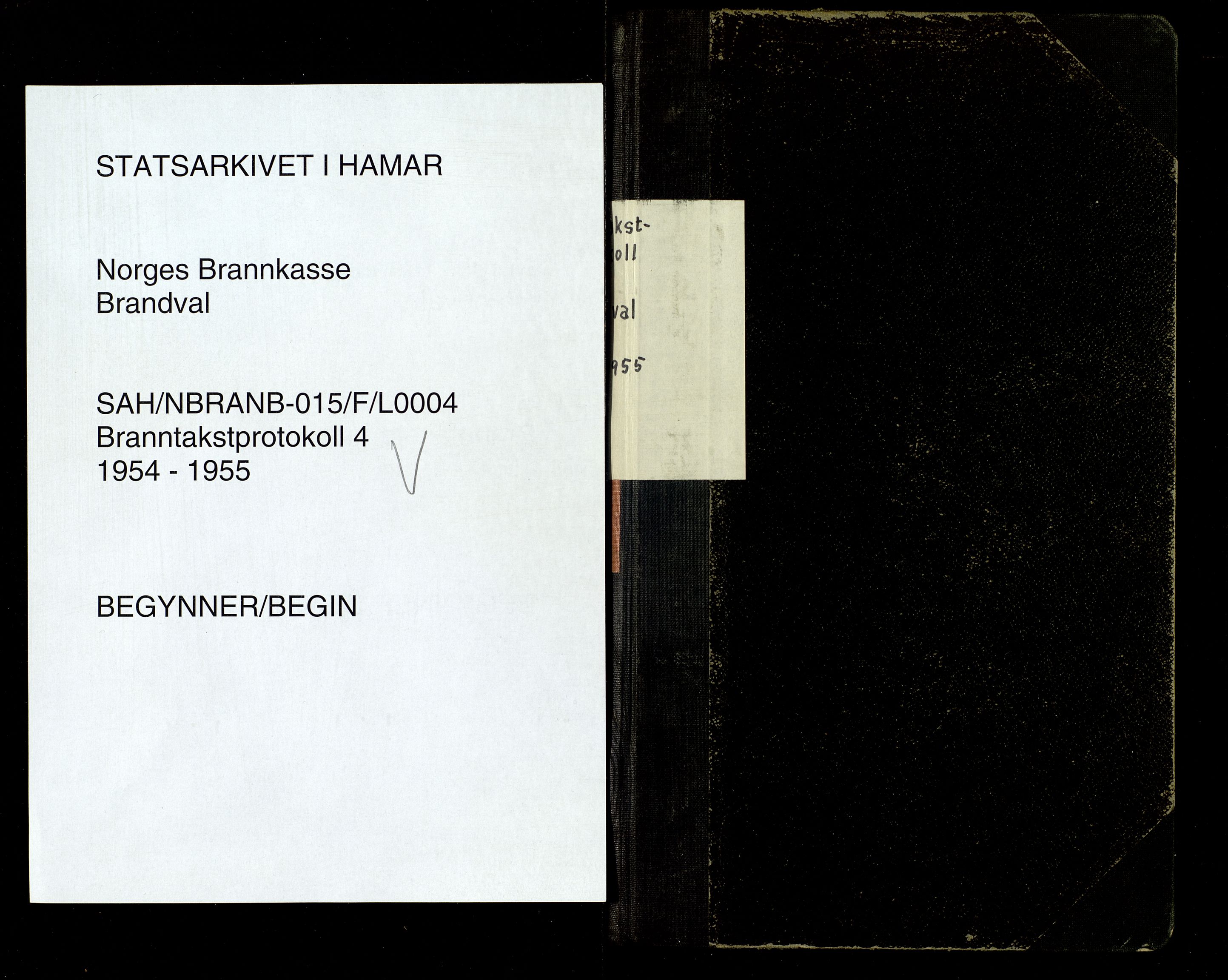 Norges Brannkasse, Brandval, AV/SAH-NBRANB-015/F/L0004: Branntakstprotokoll, 1954-1955