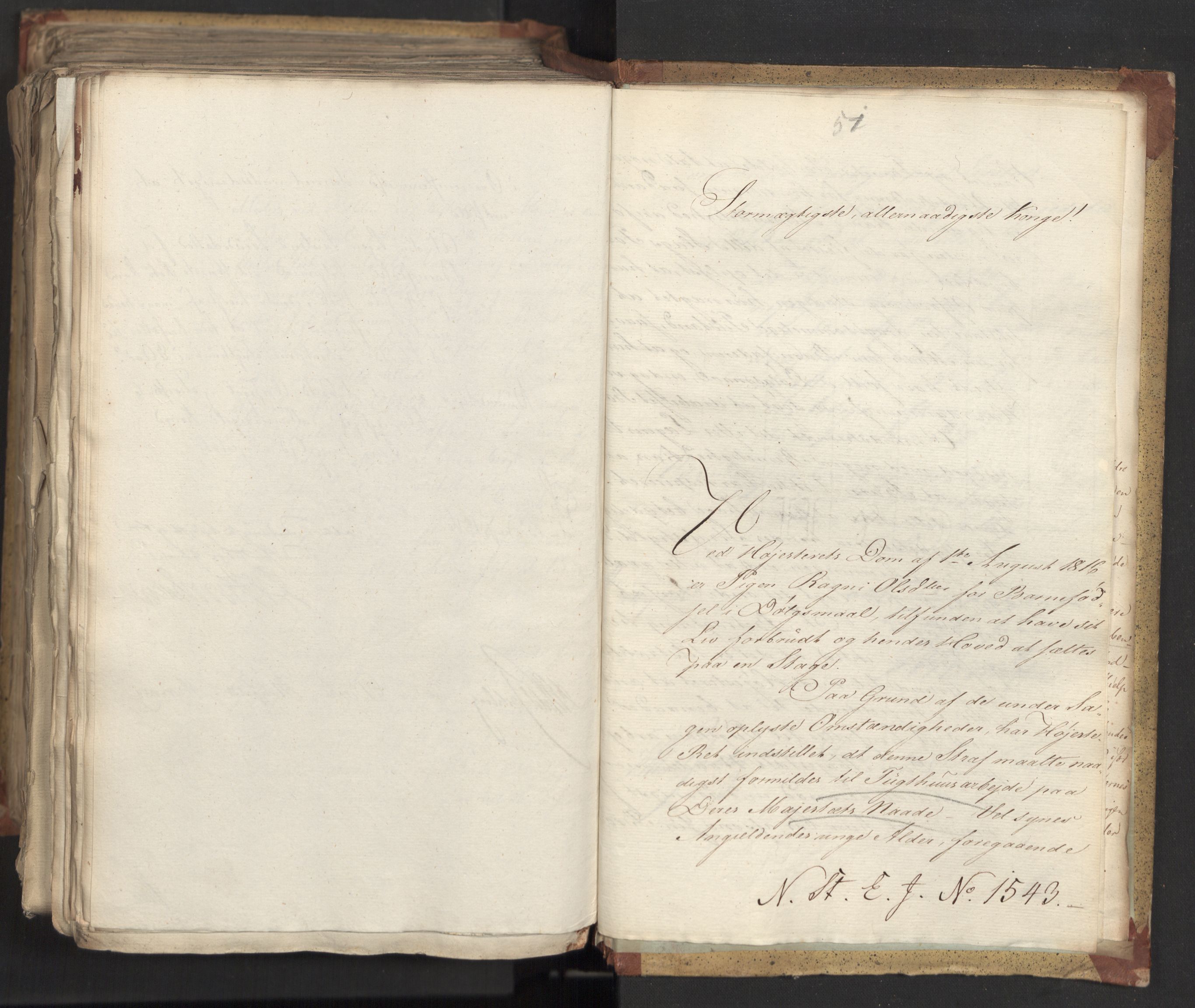 Statsrådsavdelingen i Stockholm, RA/S-1003/D/Da/L0006: Regjeringsinnstillinger nr. 1247-1544, 1816, s. 592