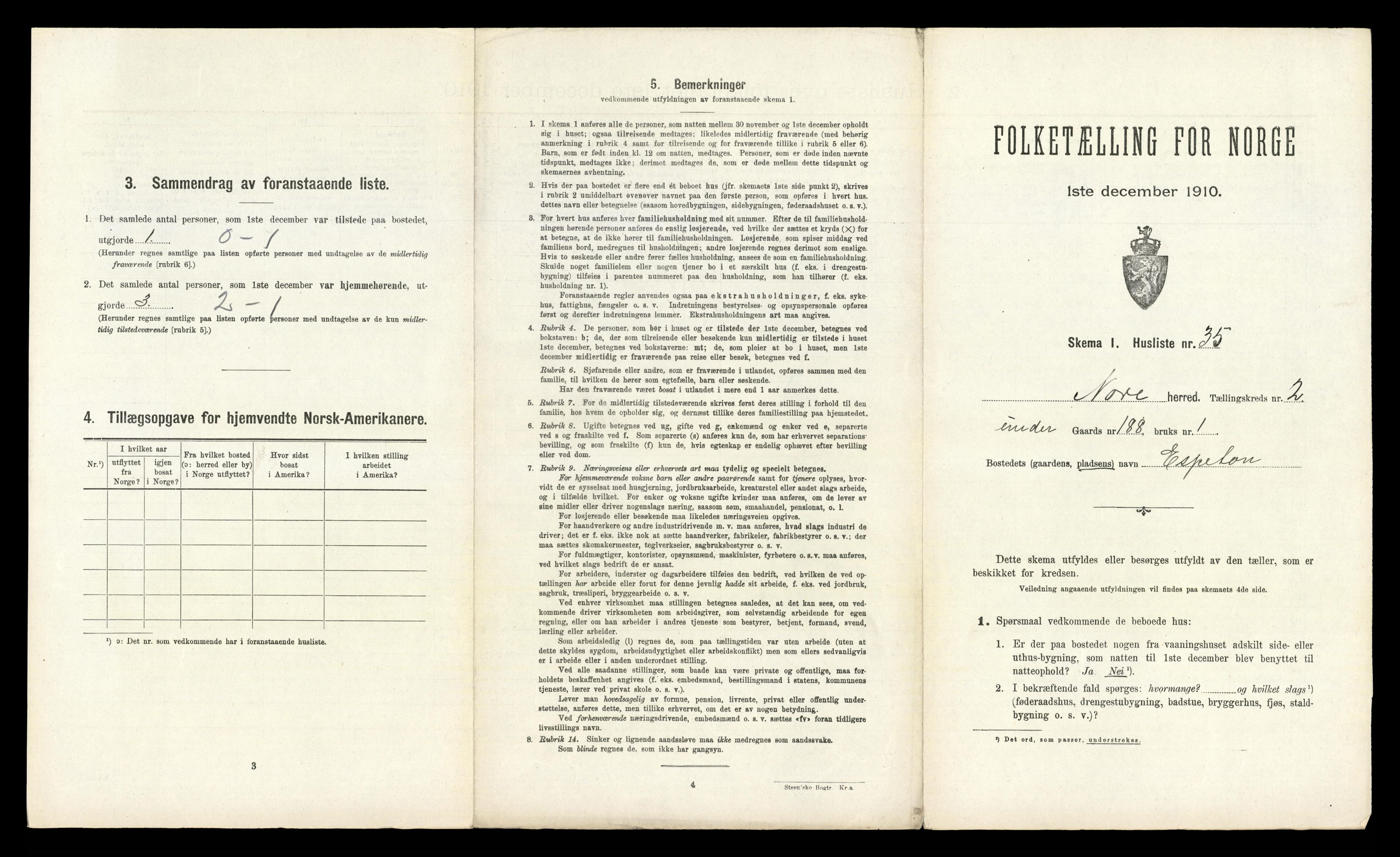 RA, Folketelling 1910 for 0633 Nore herred, 1910, s. 225