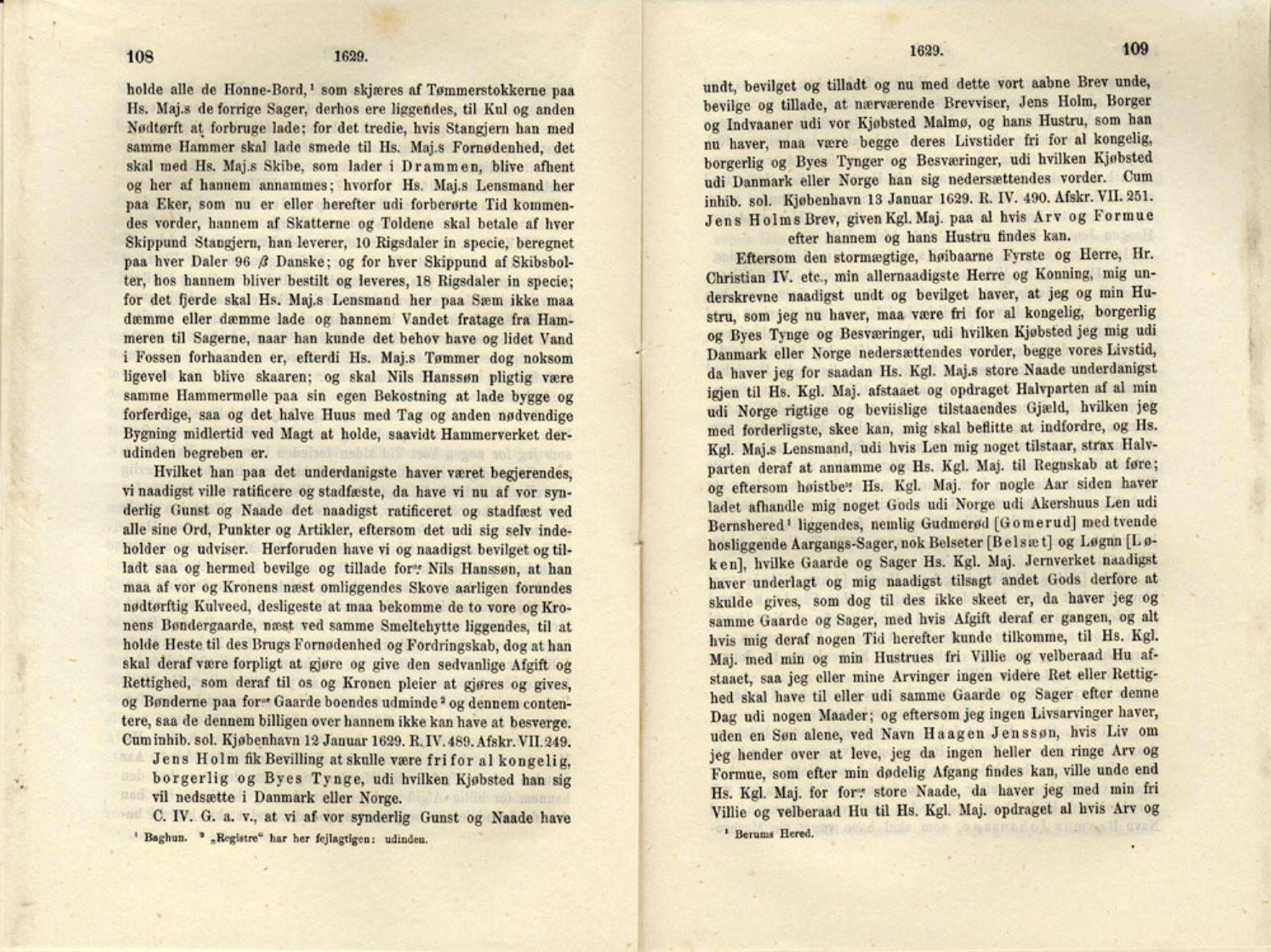 Publikasjoner utgitt av Det Norske Historiske Kildeskriftfond, PUBL/-/-/-: Norske Rigs-Registranter, bind 6, 1628-1634, s. 108-109