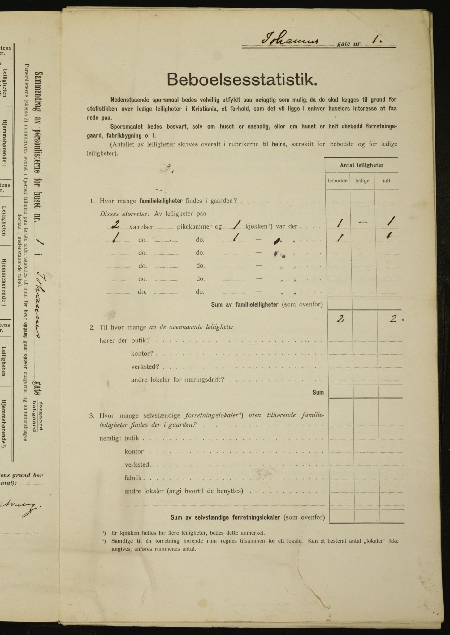 OBA, Kommunal folketelling 1.2.1912 for Kristiania, 1912, s. 47475