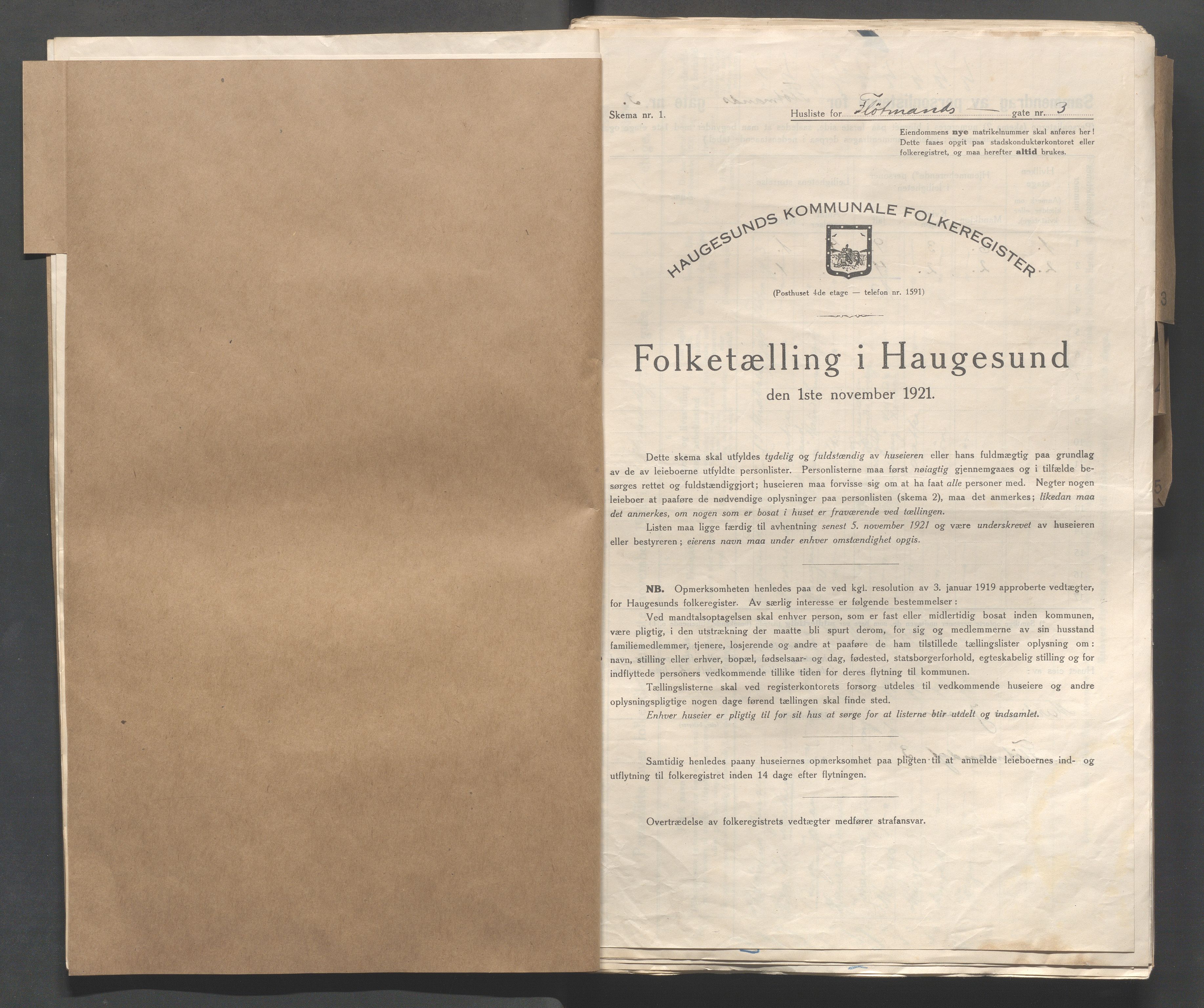 IKAR, Kommunal folketelling 1.11.1921 for Haugesund, 1921, s. 6652