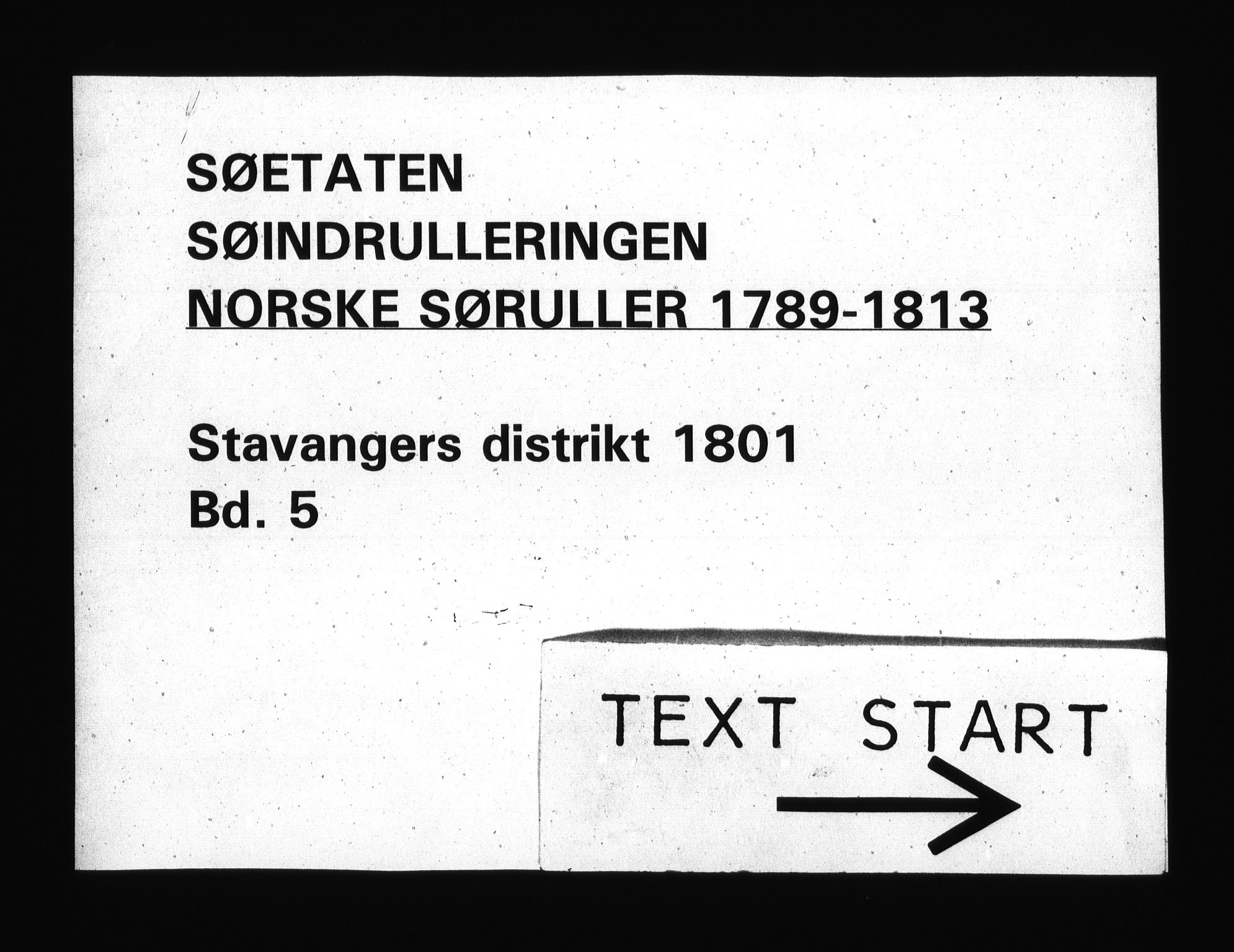 Sjøetaten, RA/EA-3110/F/L0286: Stavanger distrikt, bind 5, 1801