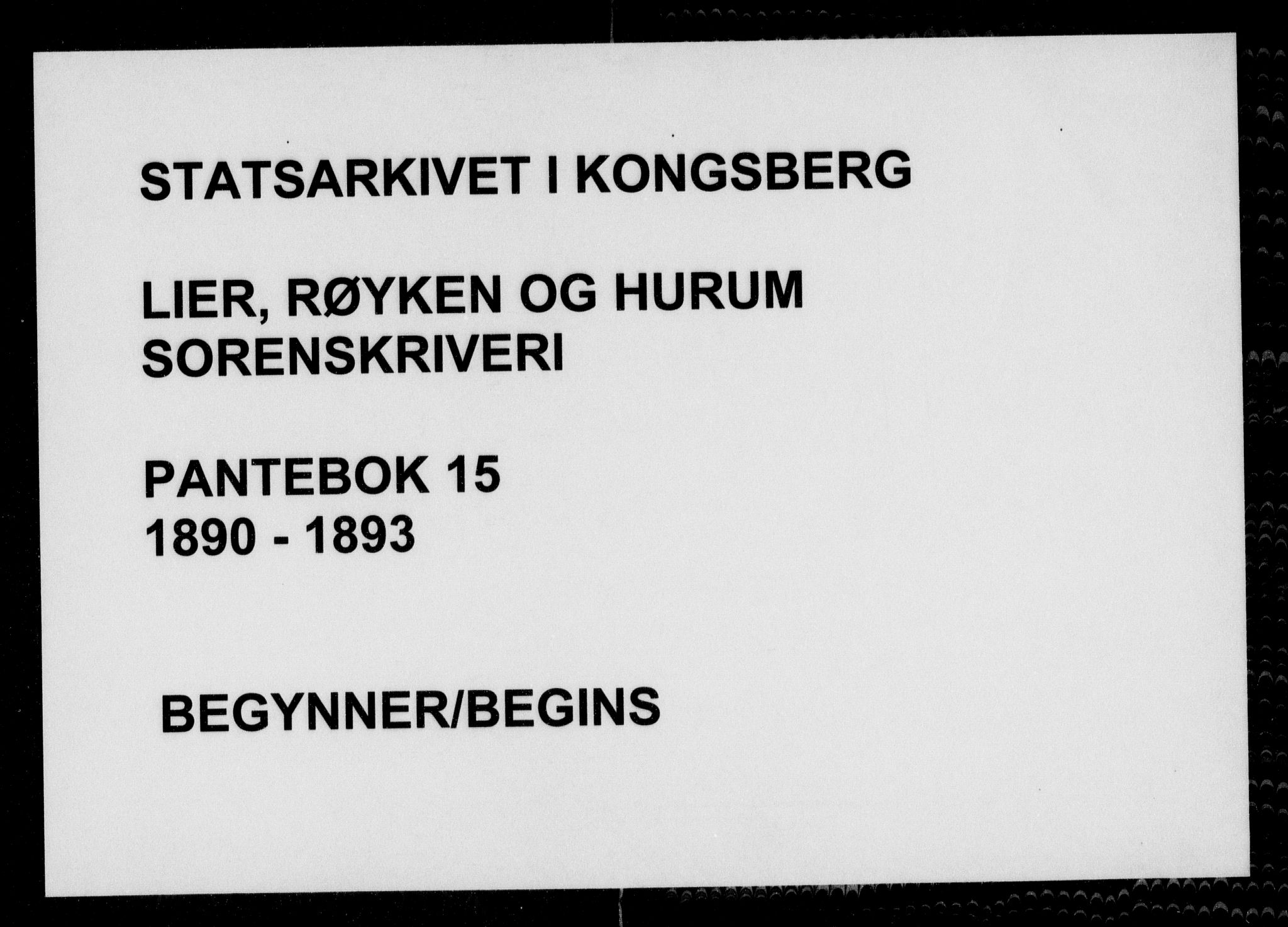 Lier, Røyken og Hurum sorenskriveri, SAKO/A-89/G/Ga/Gab/L0015: Pantebok nr. 15, 1890-1893