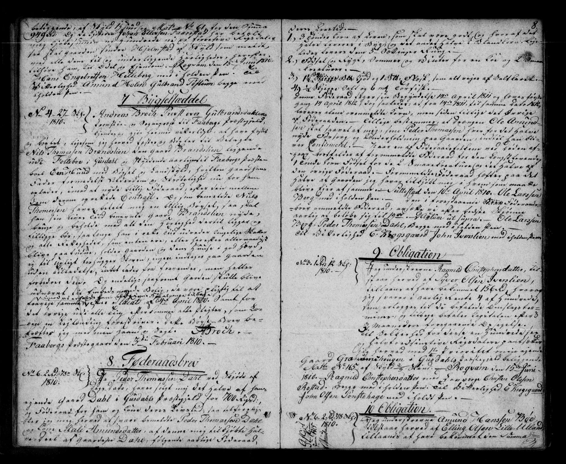 Sør-Gudbrandsdal tingrett, AV/SAH-TING-004/H/Hb/Hba/L0007: Pantebok nr. I 7, 1810-1820, s. 8