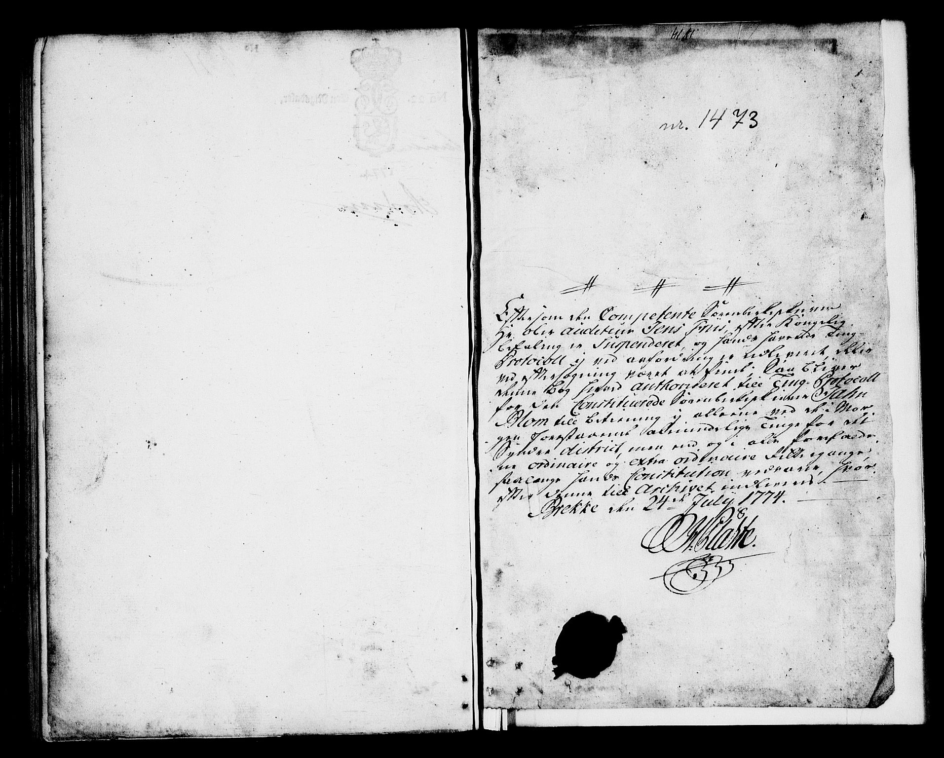 Søndre Jarlsberg sorenskriveri, SAKO/A-129/F/Fa/L0022: Tingbok, 1774