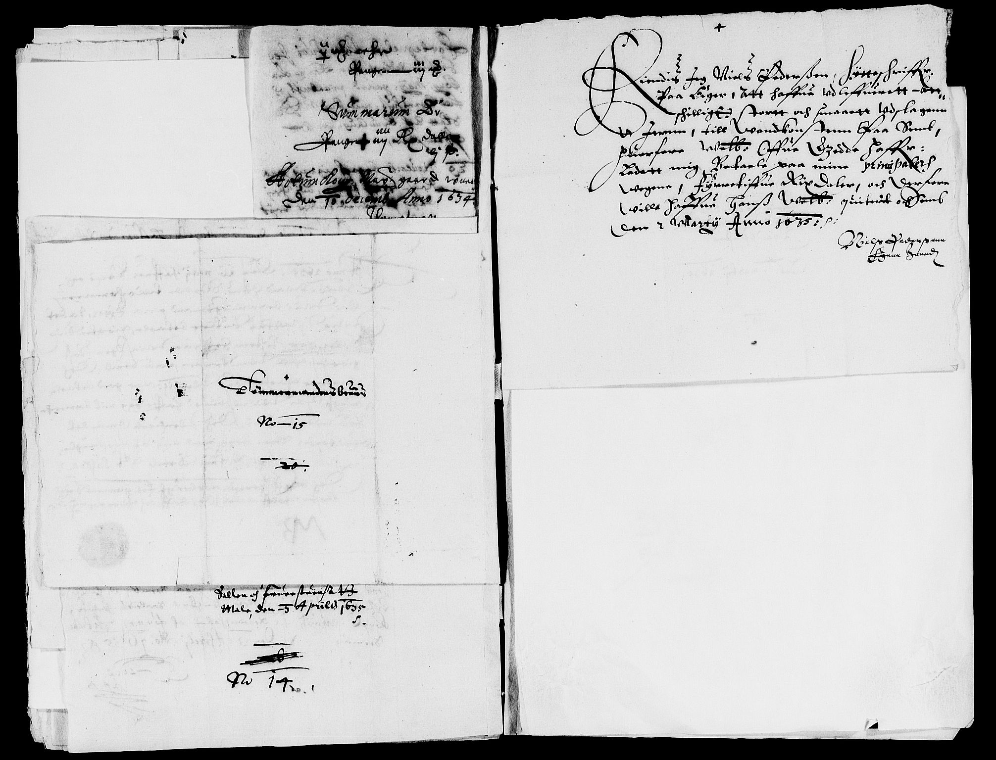 Rentekammeret inntil 1814, Reviderte regnskaper, Lensregnskaper, AV/RA-EA-5023/R/Rb/Rbl/L0005: Brunla len med Eiker len 1626-37, 1632-1635