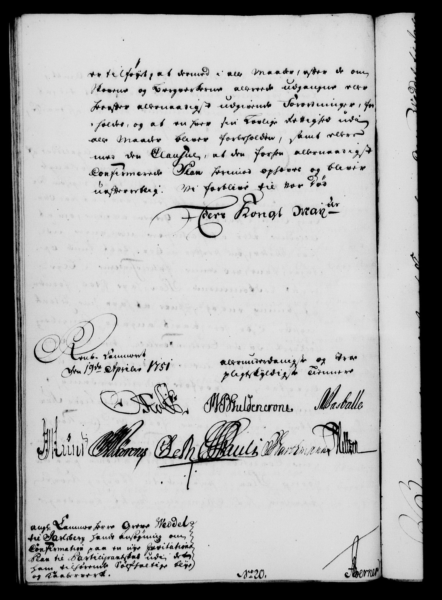 Rentekammeret, Kammerkanselliet, RA/EA-3111/G/Gf/Gfa/L0033: Norsk relasjons- og resolusjonsprotokoll (merket RK 52.33), 1751, s. 232