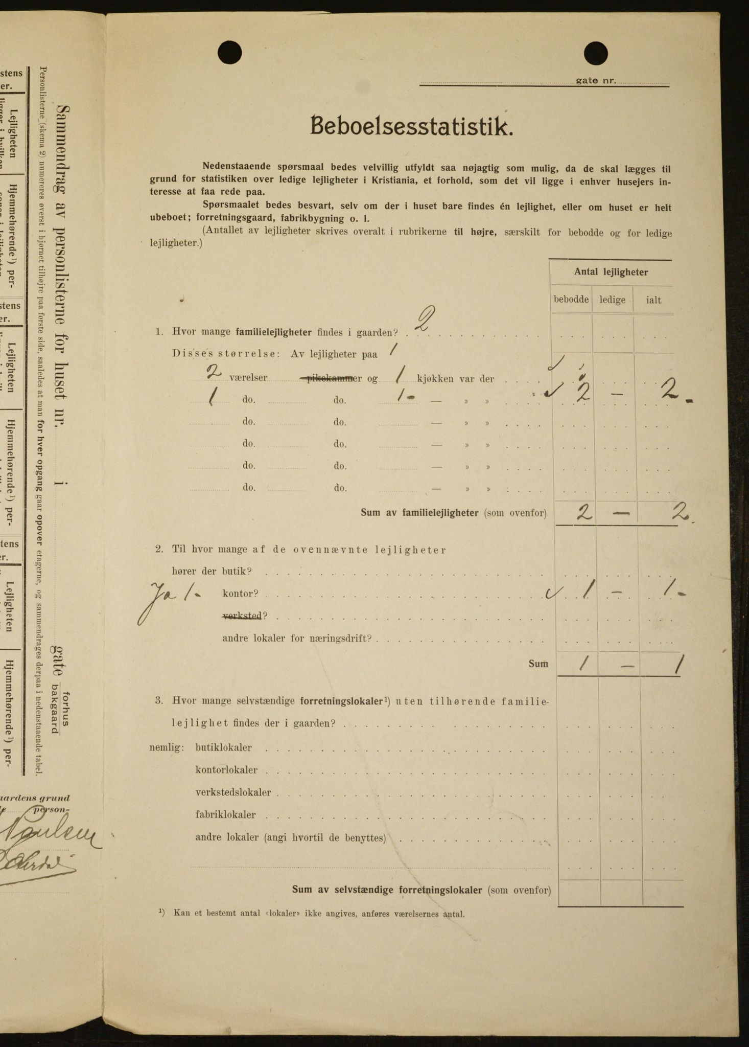 OBA, Kommunal folketelling 1.2.1909 for Kristiania kjøpstad, 1909, s. 102832