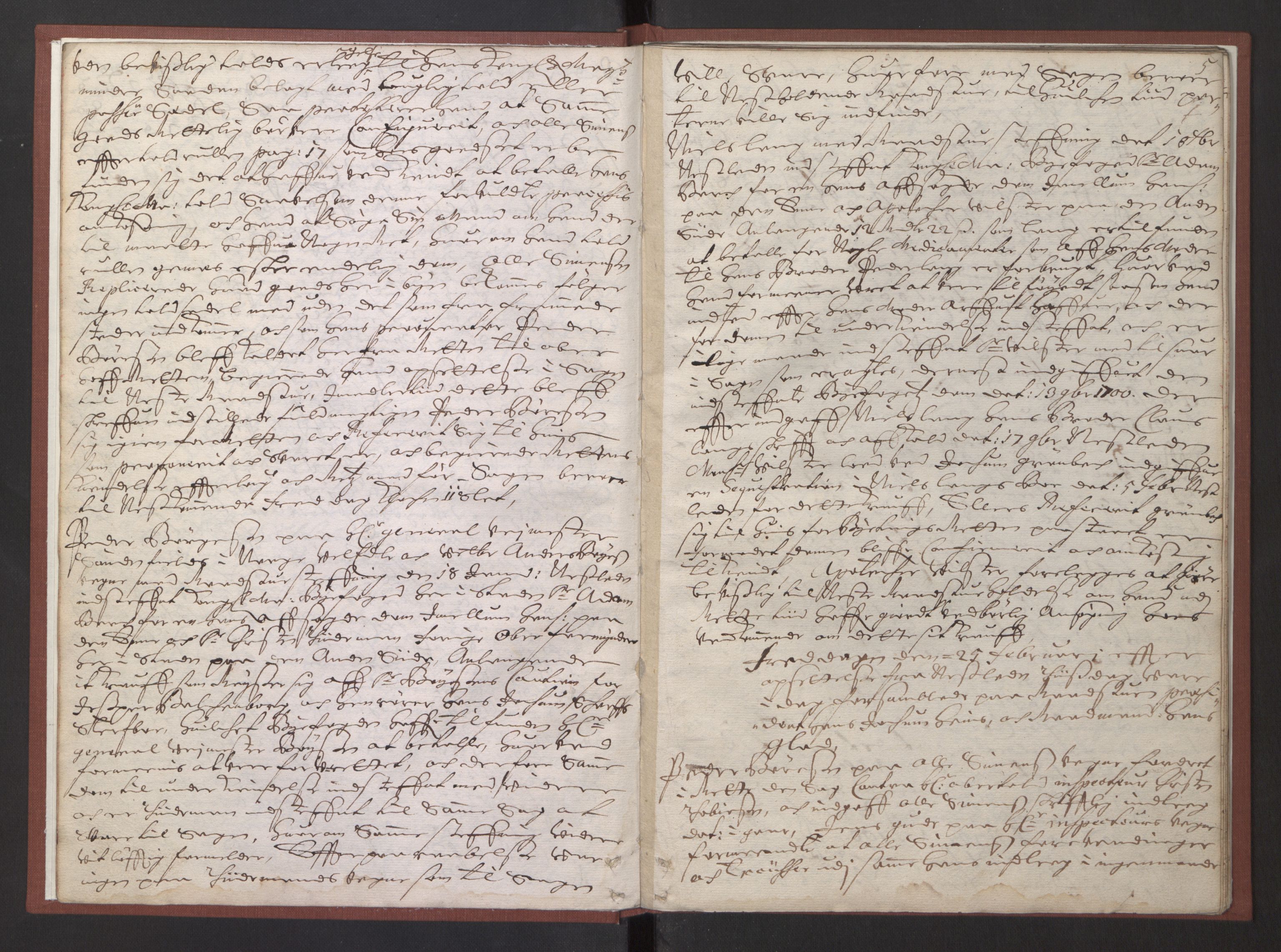 Christiania rådstuerett, AV/SAO-A-11132/F/Fa/L0023: Justisprotokoll, 1701, s. 4b-5a