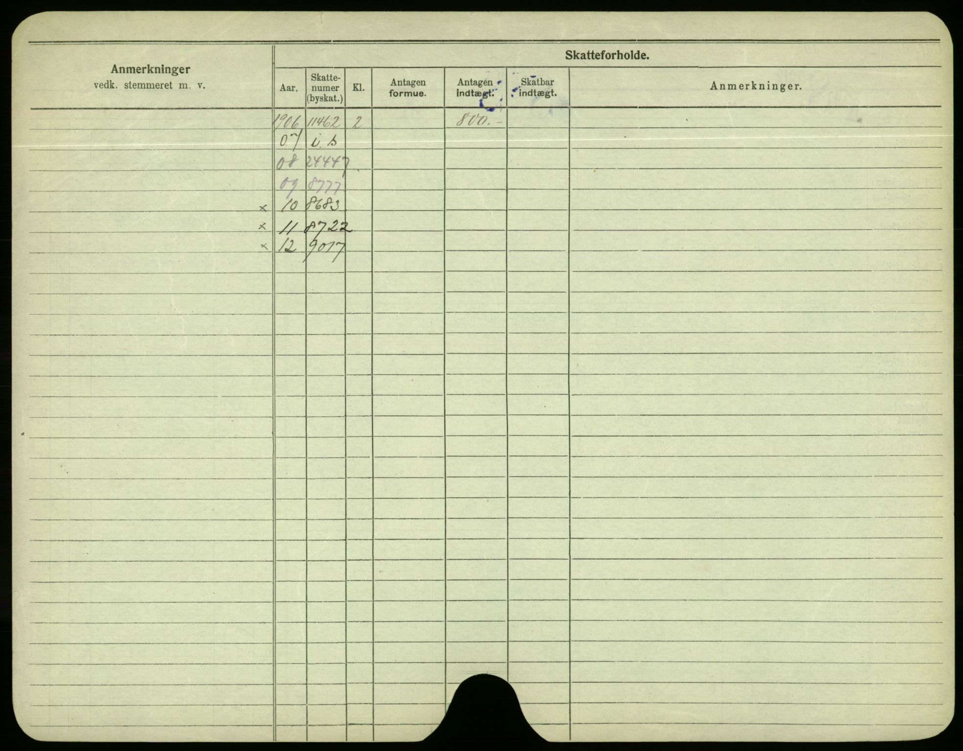 Oslo folkeregister, Registerkort, AV/SAO-A-11715/F/Fa/Fac/L0004: Menn, 1906-1914, s. 207b