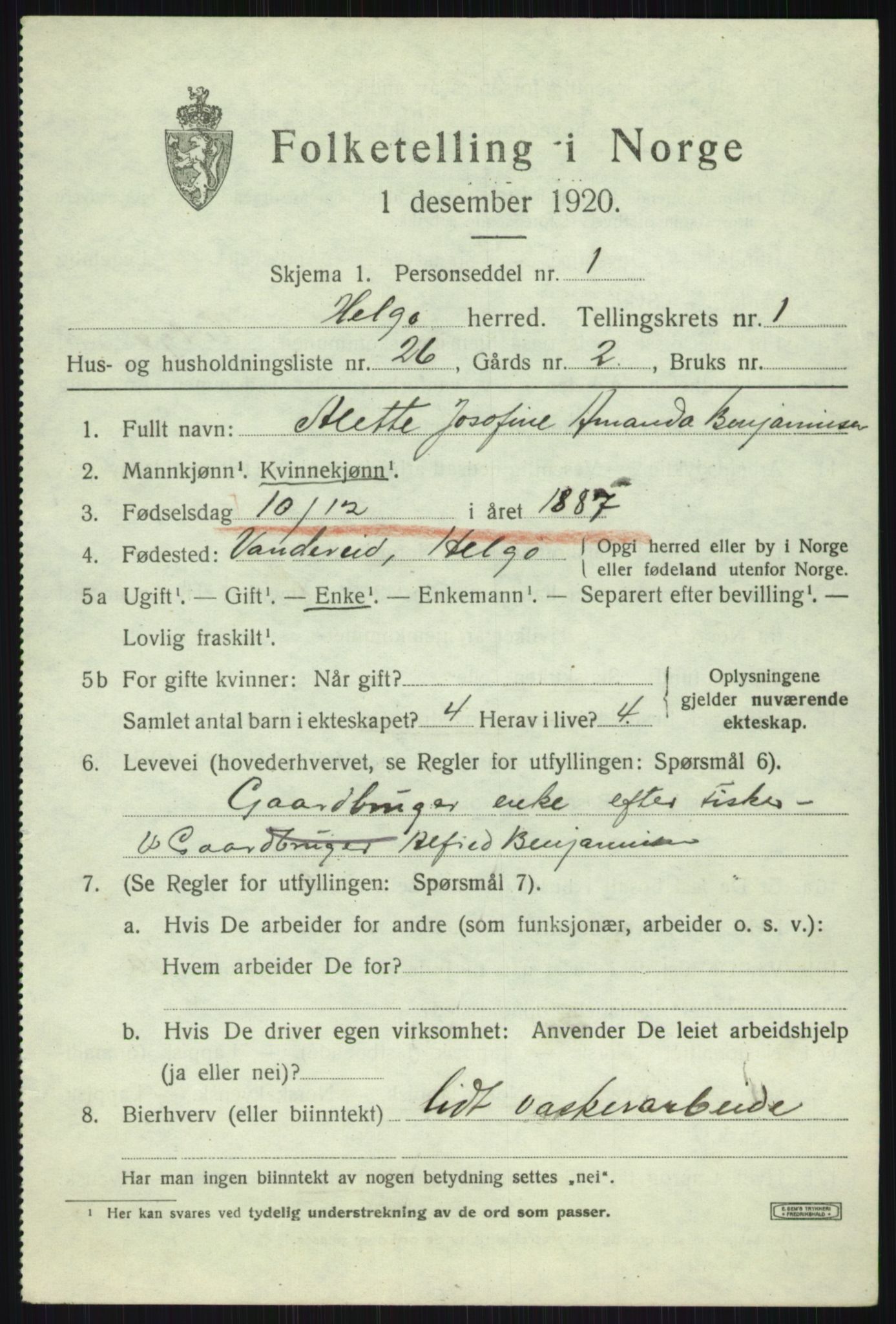 SATØ, Folketelling 1920 for 1935 Helgøy herred, 1920, s. 866