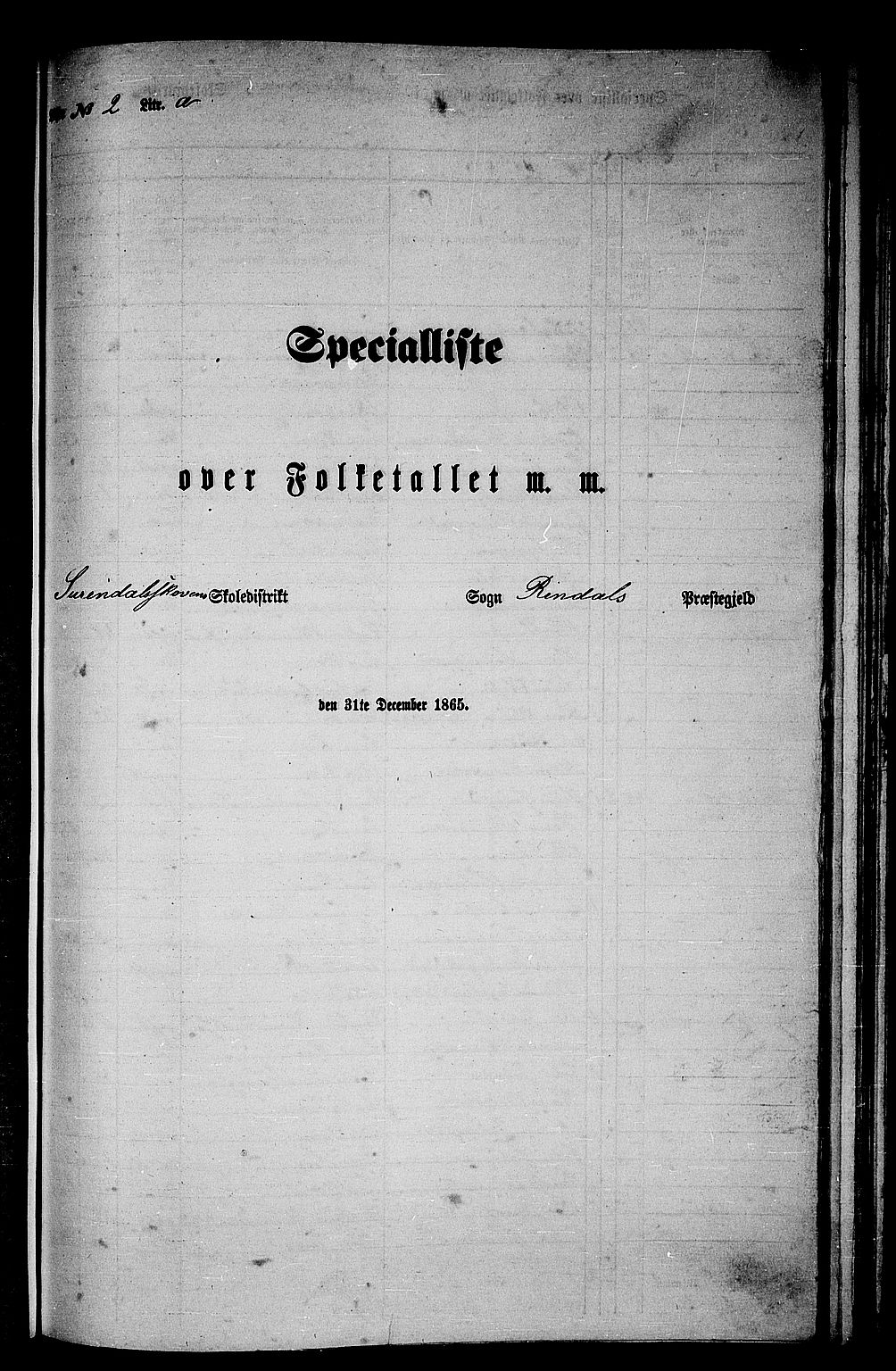 RA, Folketelling 1865 for 1567P Rindal prestegjeld, 1865, s. 24